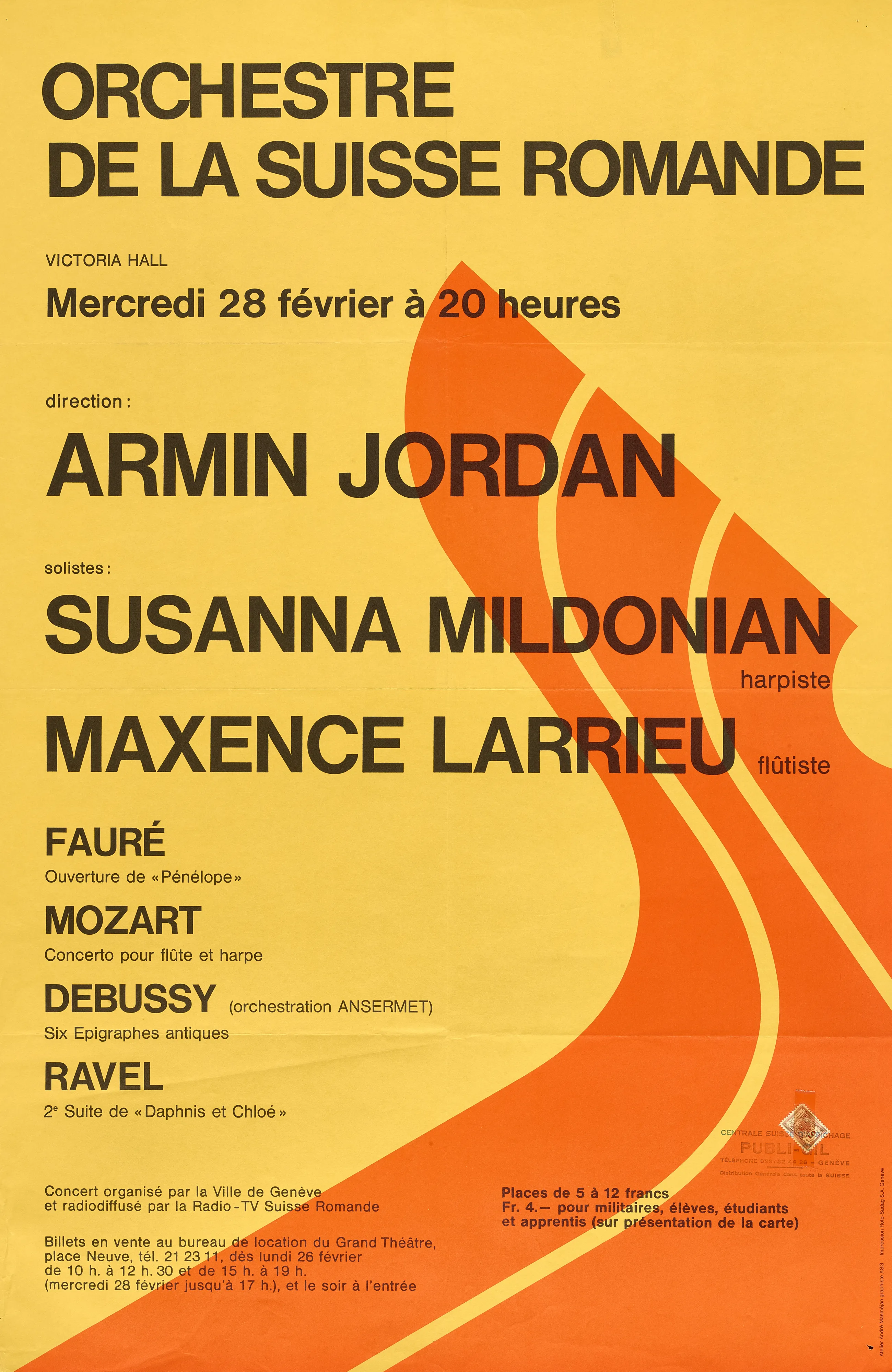 Orchestre de la Suisse romande, Armin Jordan direction