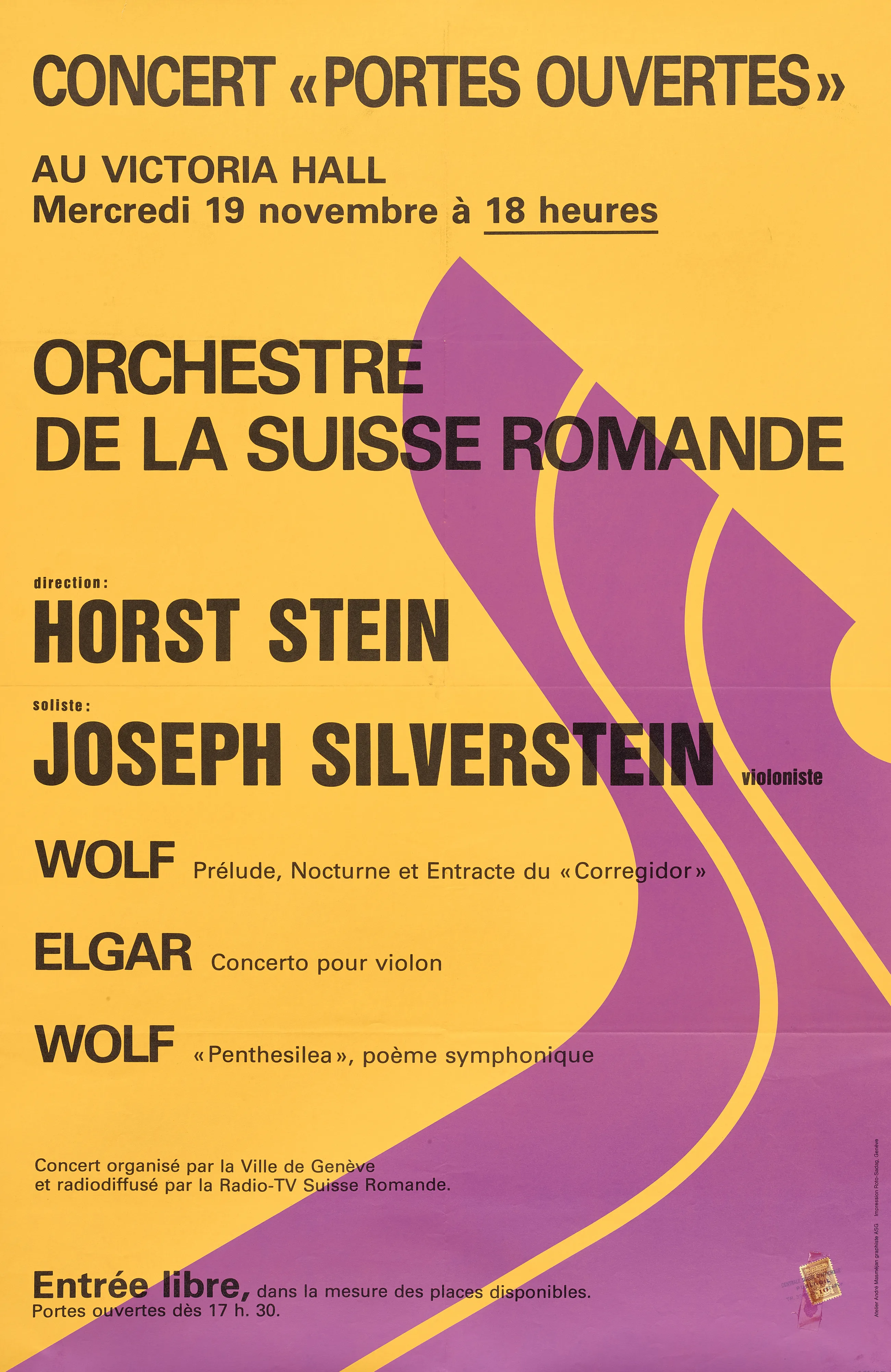 Concert “Portes ouvertes”, Orchestre de la Suisse romande