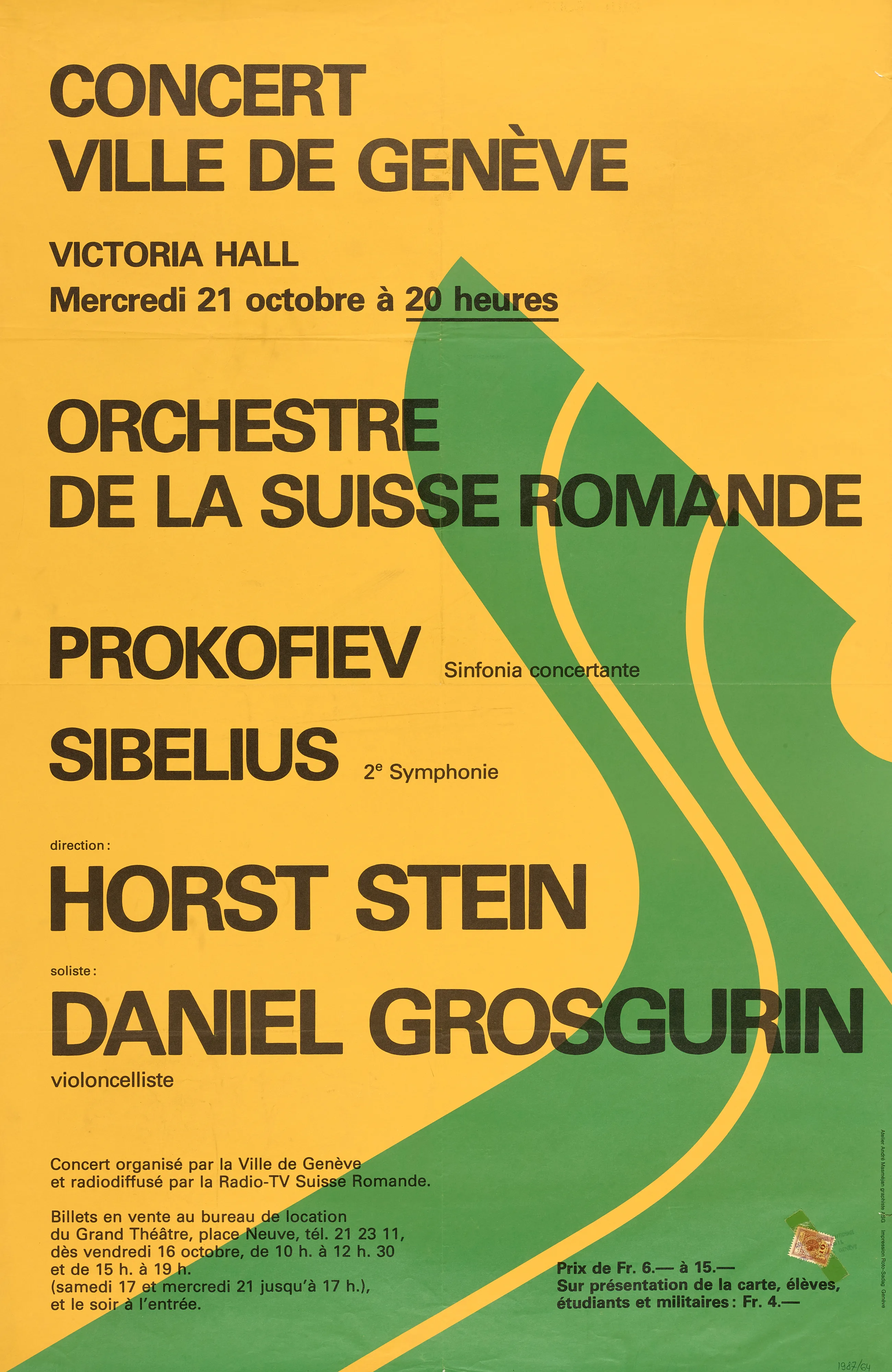 Orchestre de la Suisse romande, Horst Stein direction