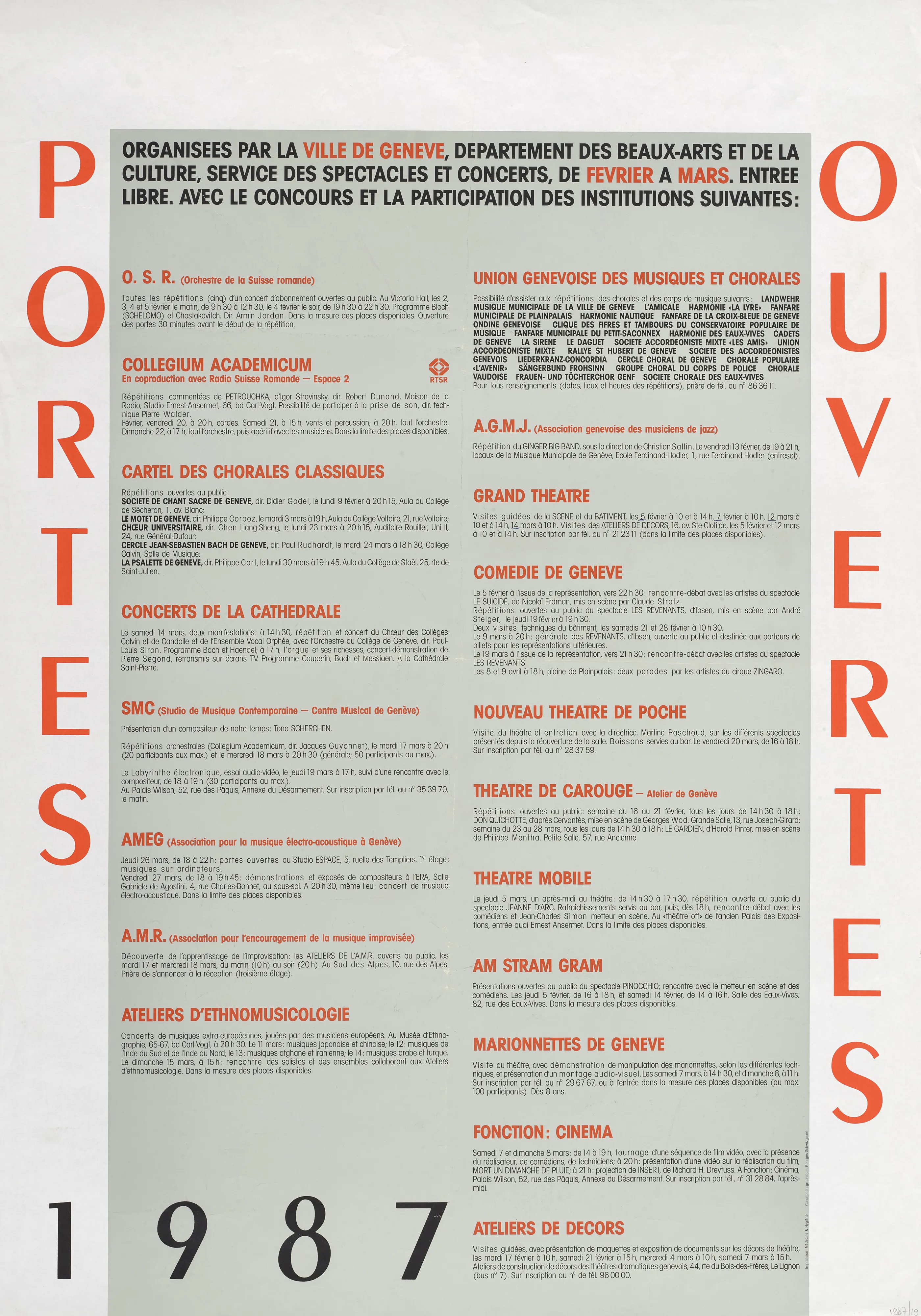 Portes ouvertes 1987, OSR