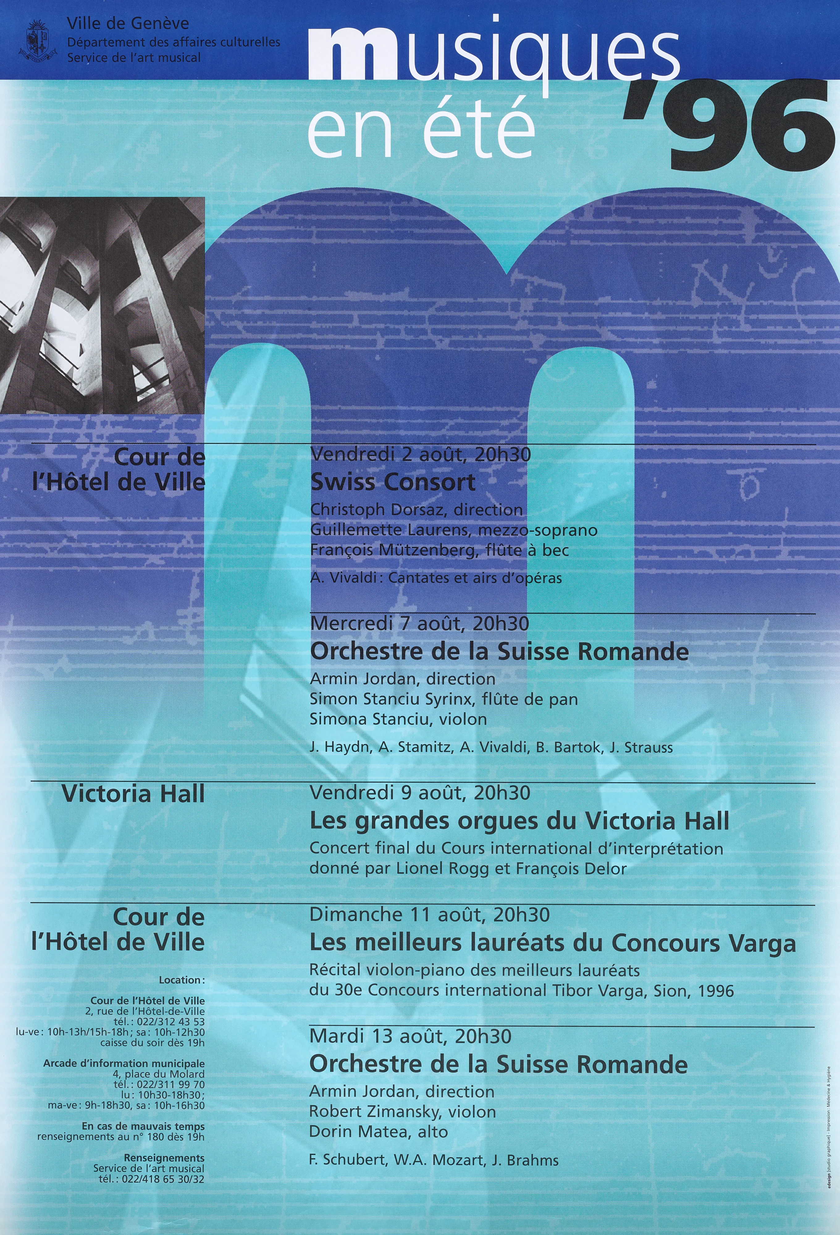 Musiques en été ’96, Swiss Consort
