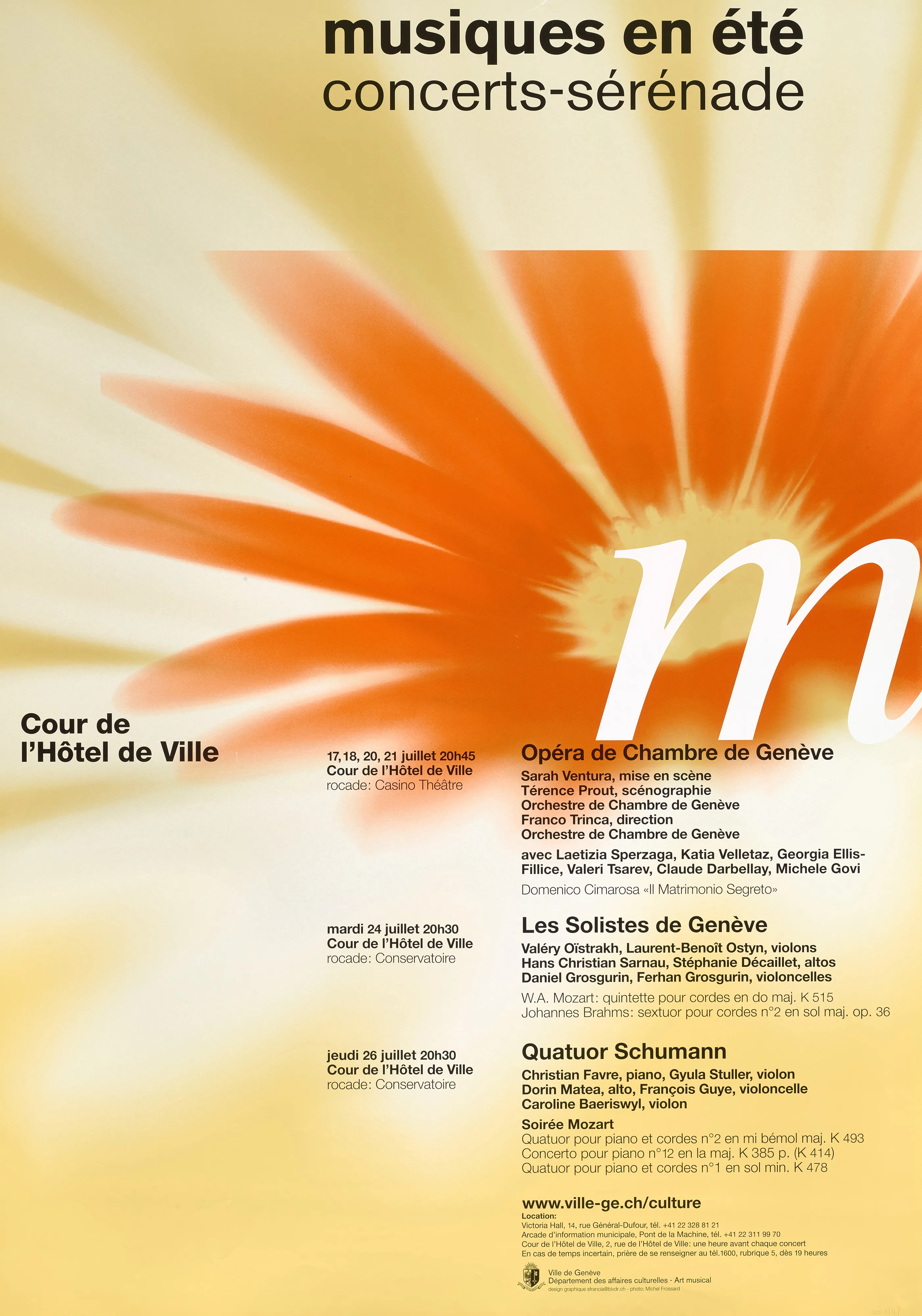 Musiques en été. Concerts-sérénade