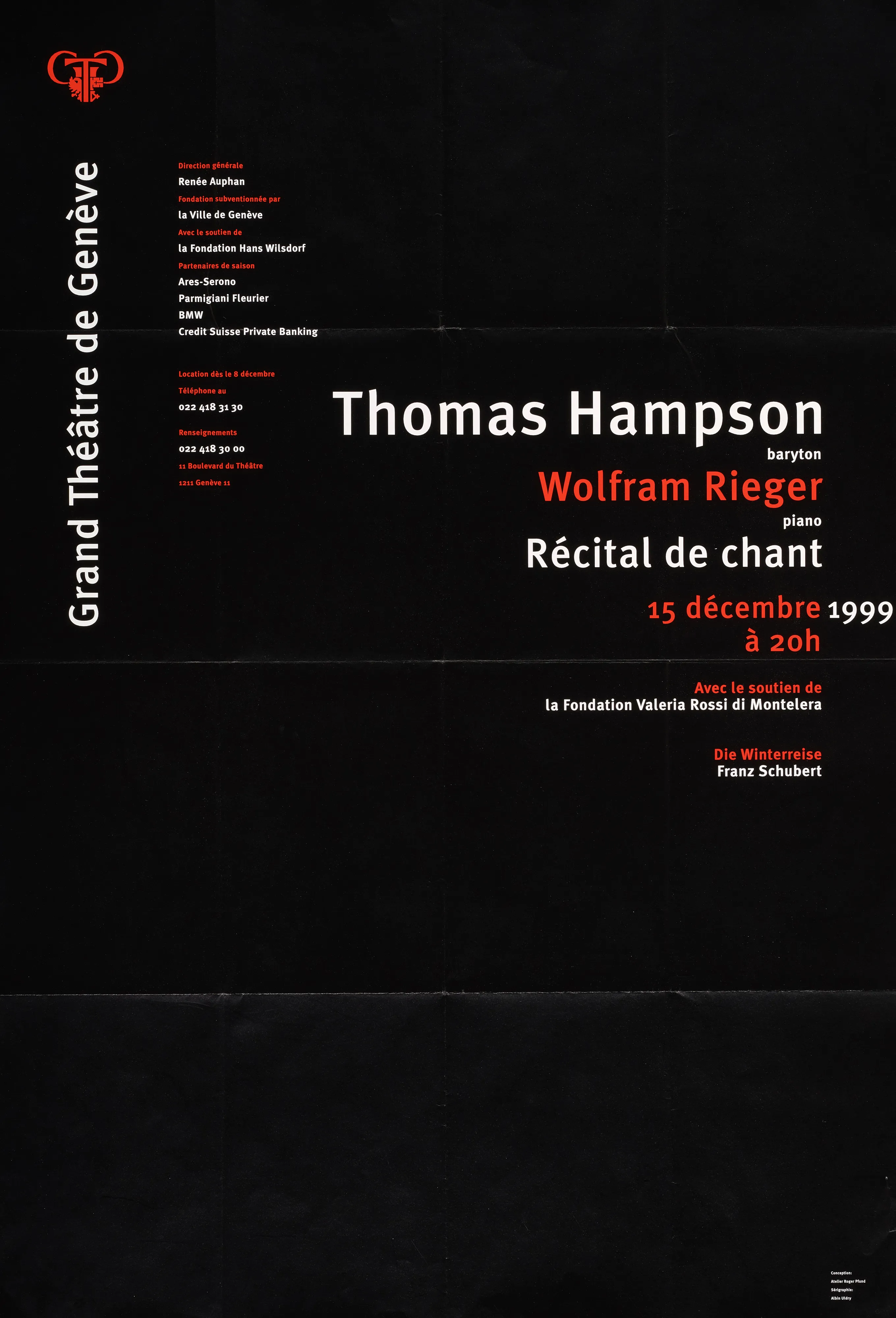 Récital de chant, Thomas Hampson baryton