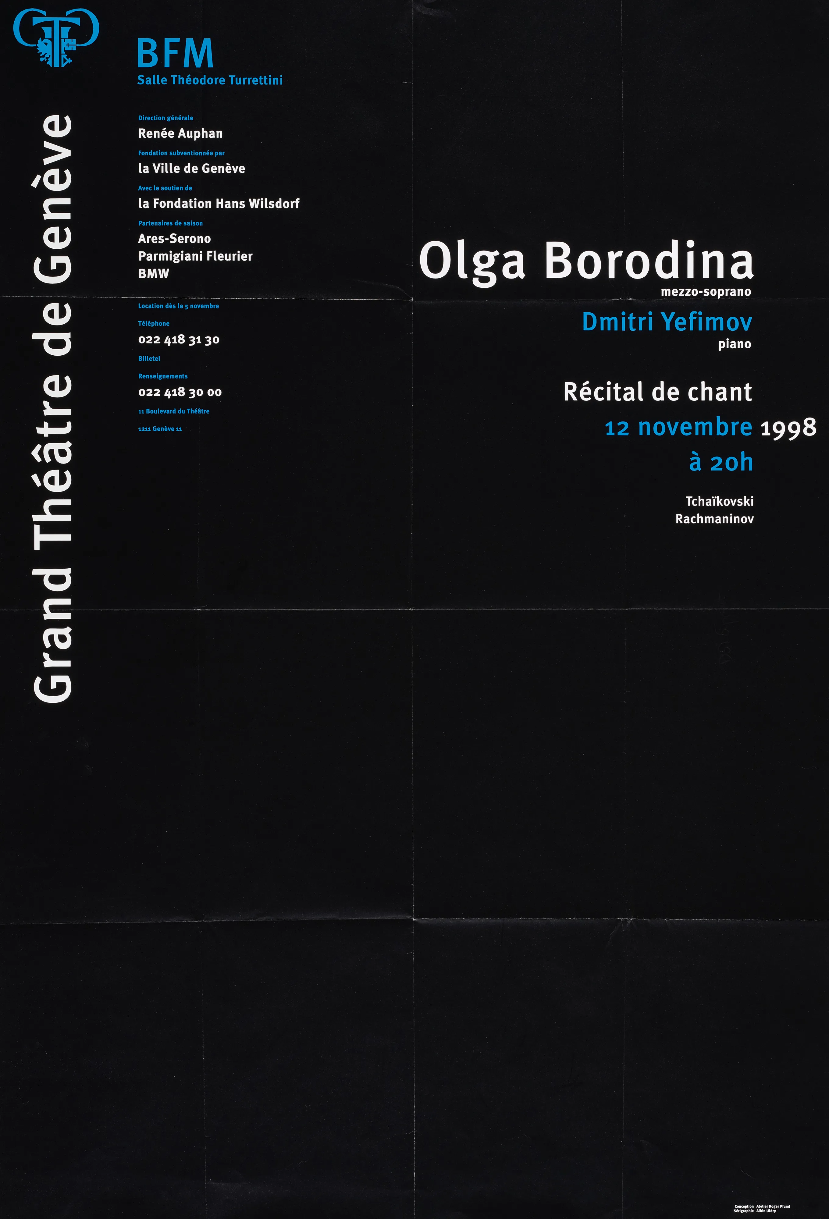 Récital de chant, Olga Borodina mezzo-soprano