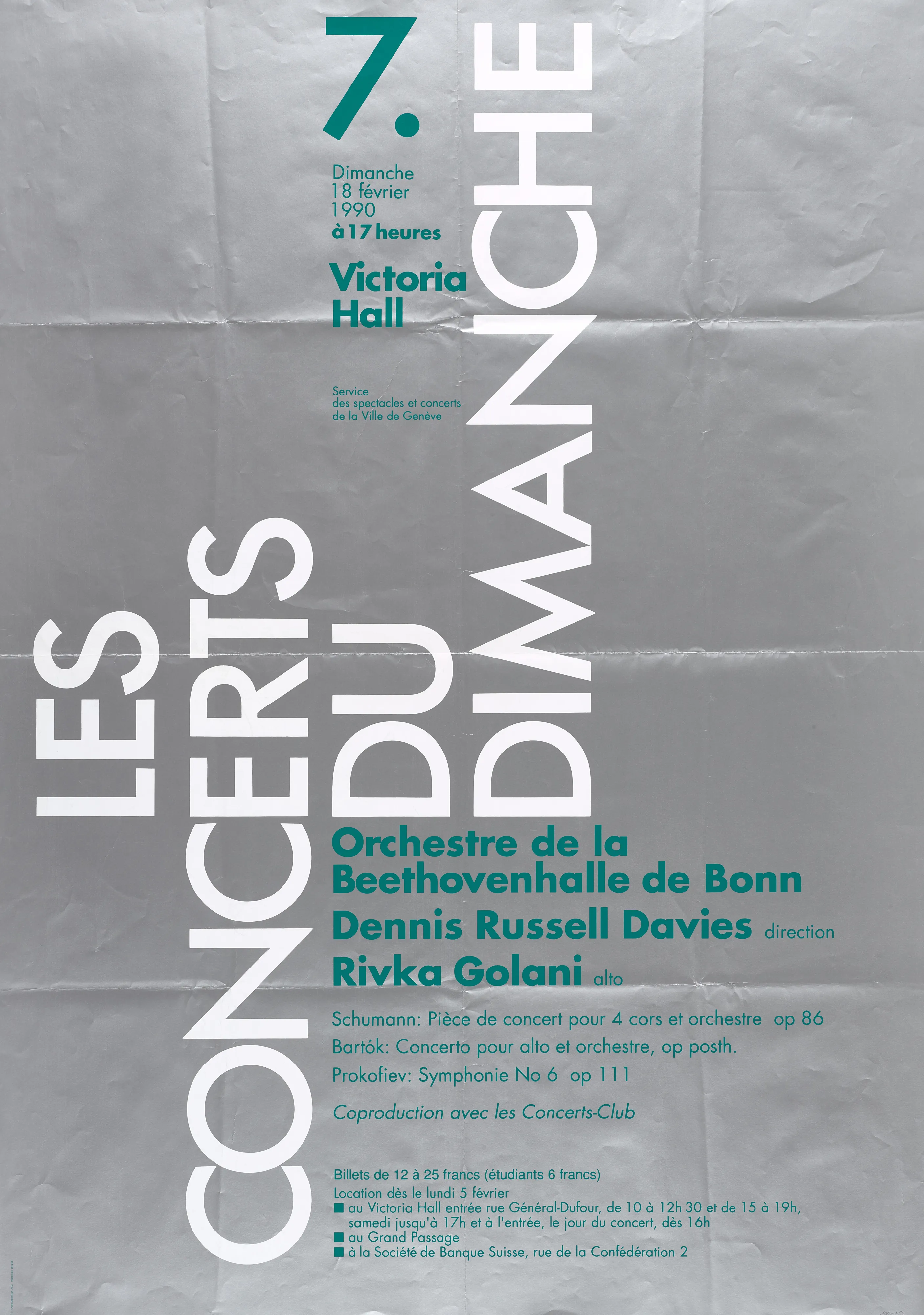 Les Concerts du Dimanche 7, Orchestre de la Beethovenhalle de Bonn