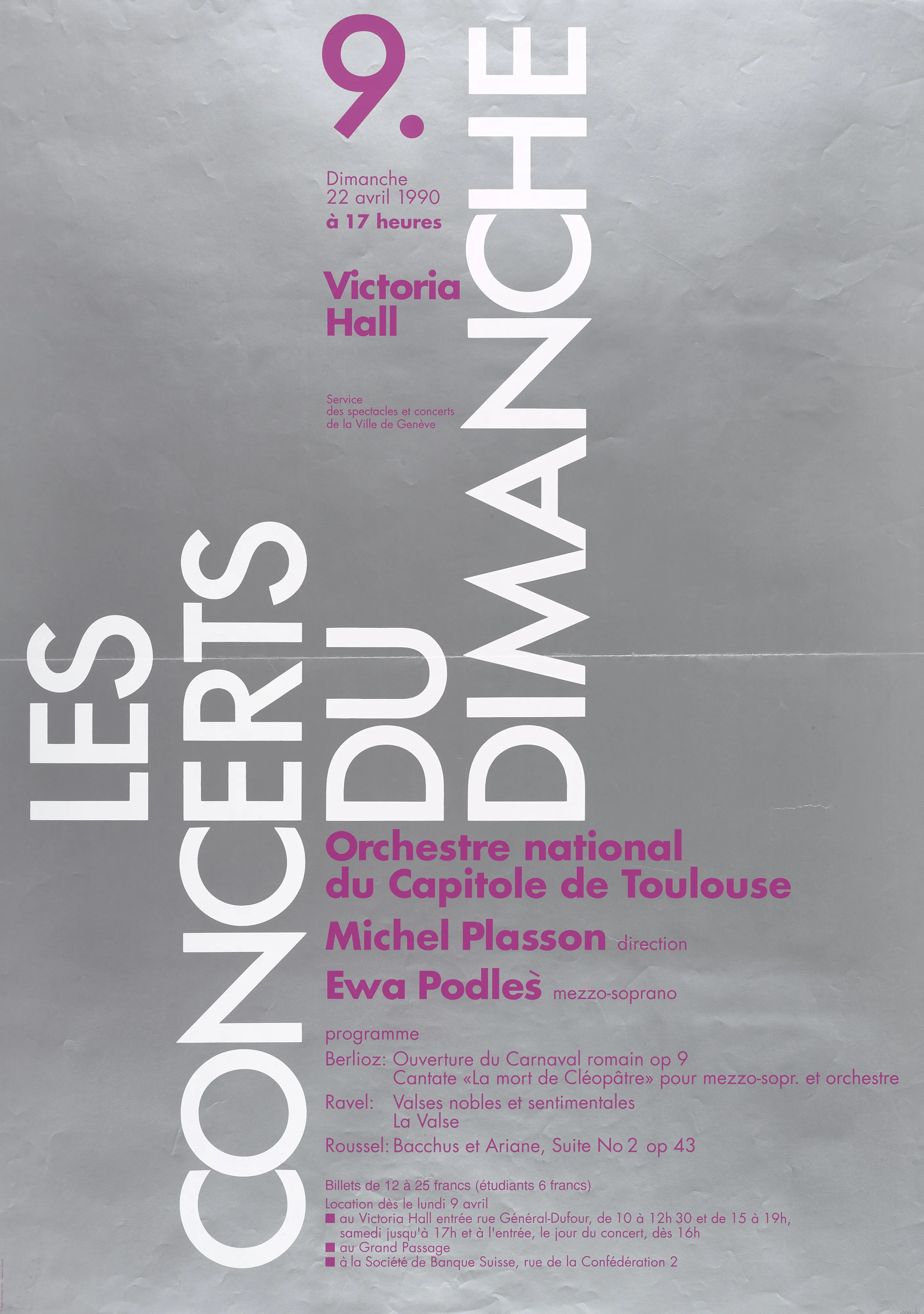 Les Concerts du Dimanche 9, Orchestre national du Capitole de Toulouse