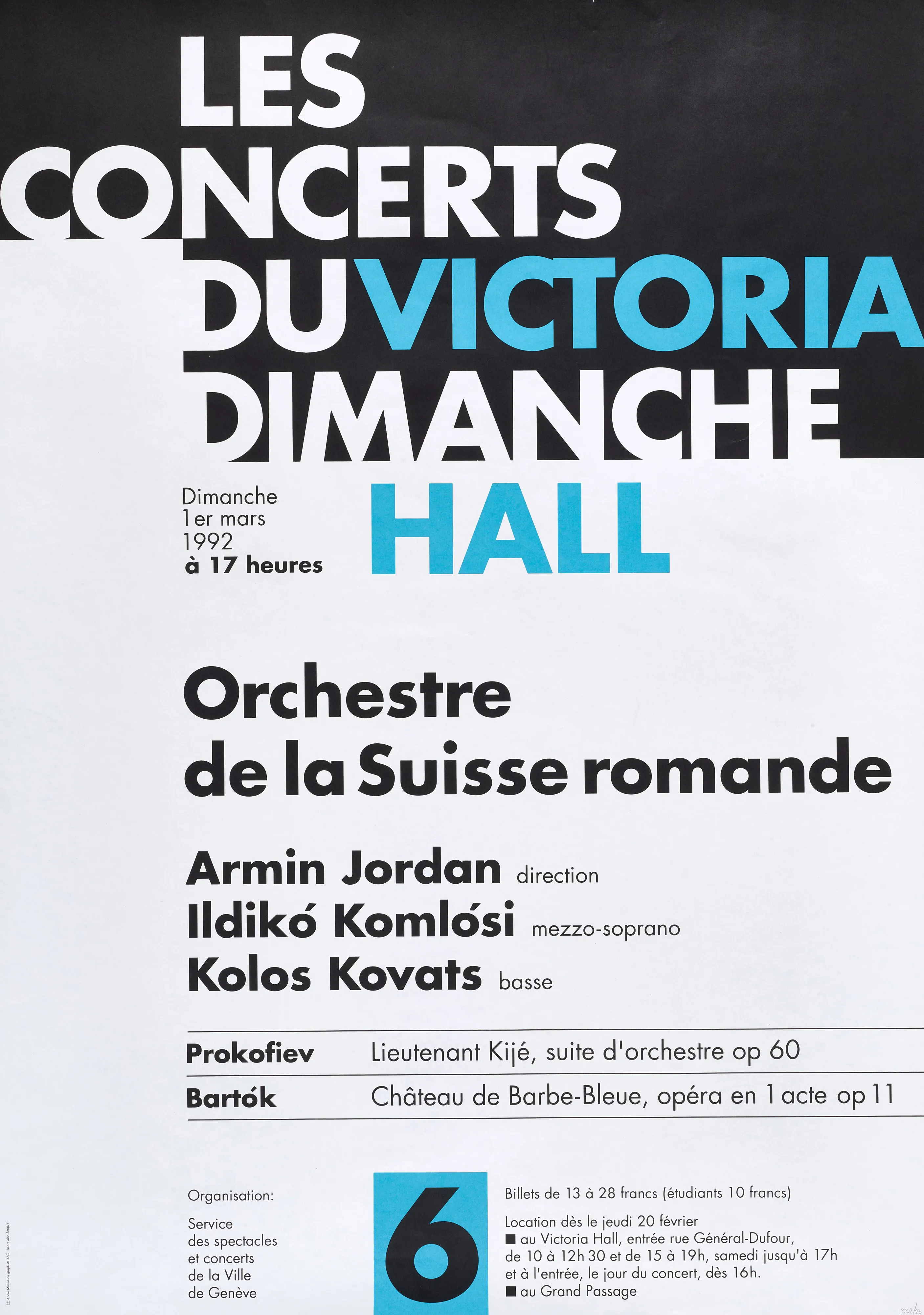Les Concerts du Dimanche 6, Orchestre de la Suisse romande