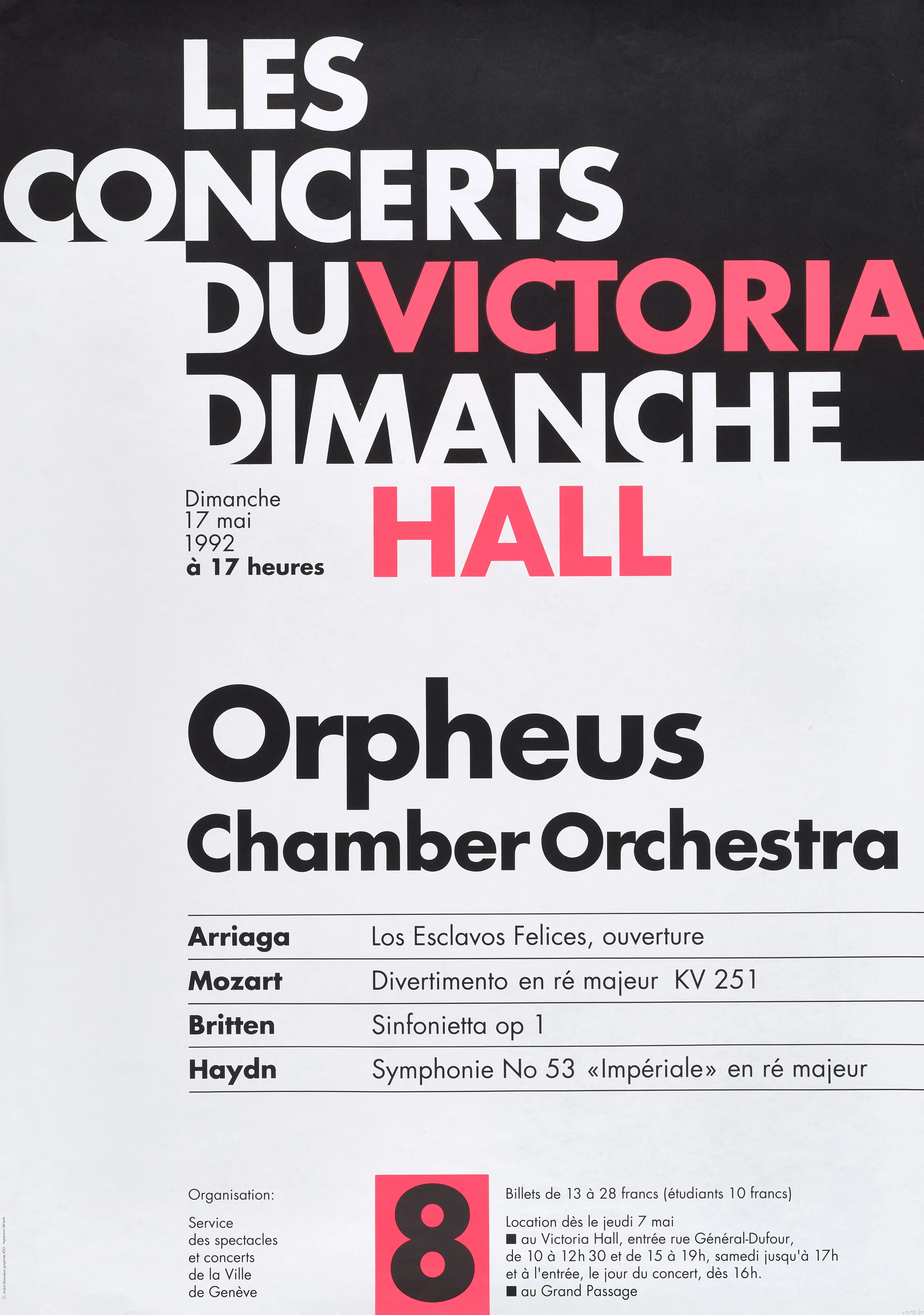 Les Concerts du Dimanche 8, Orpheus Chamber Orchestra
