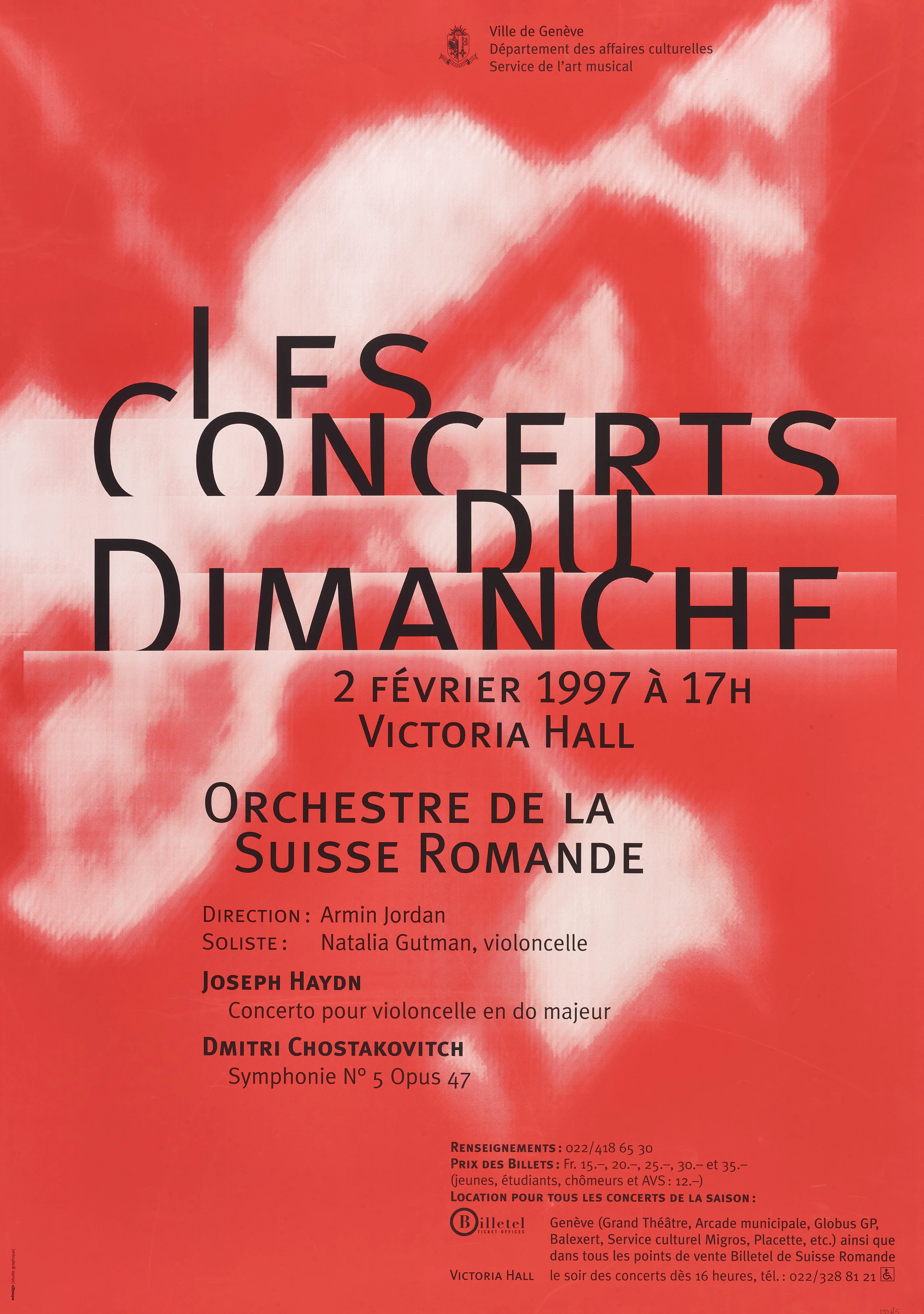 Les Concerts du Dimanche, Orchestre de la Suisse romande