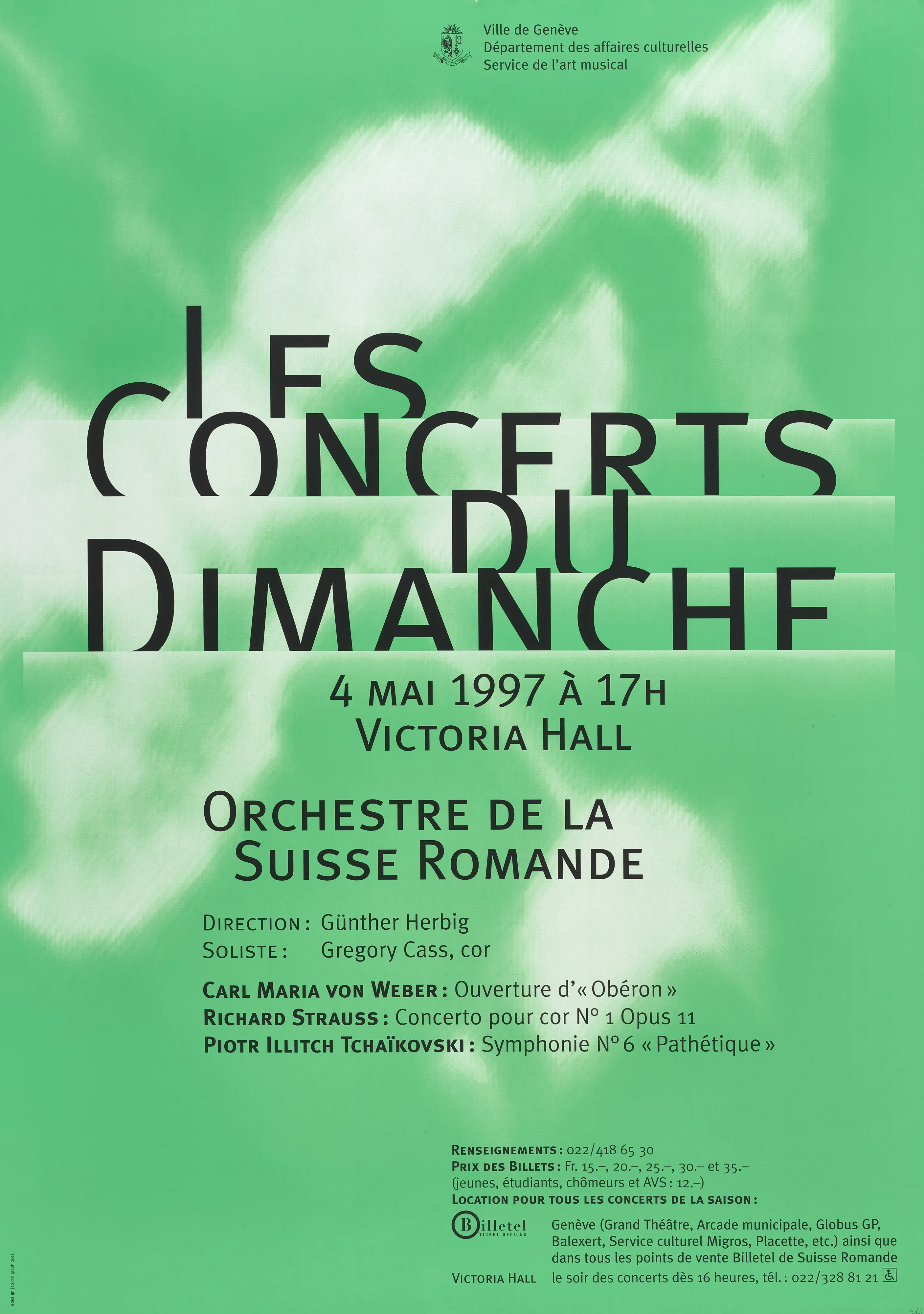 Les Concerts du Dimanche, Orchestre de la Suisse romande
