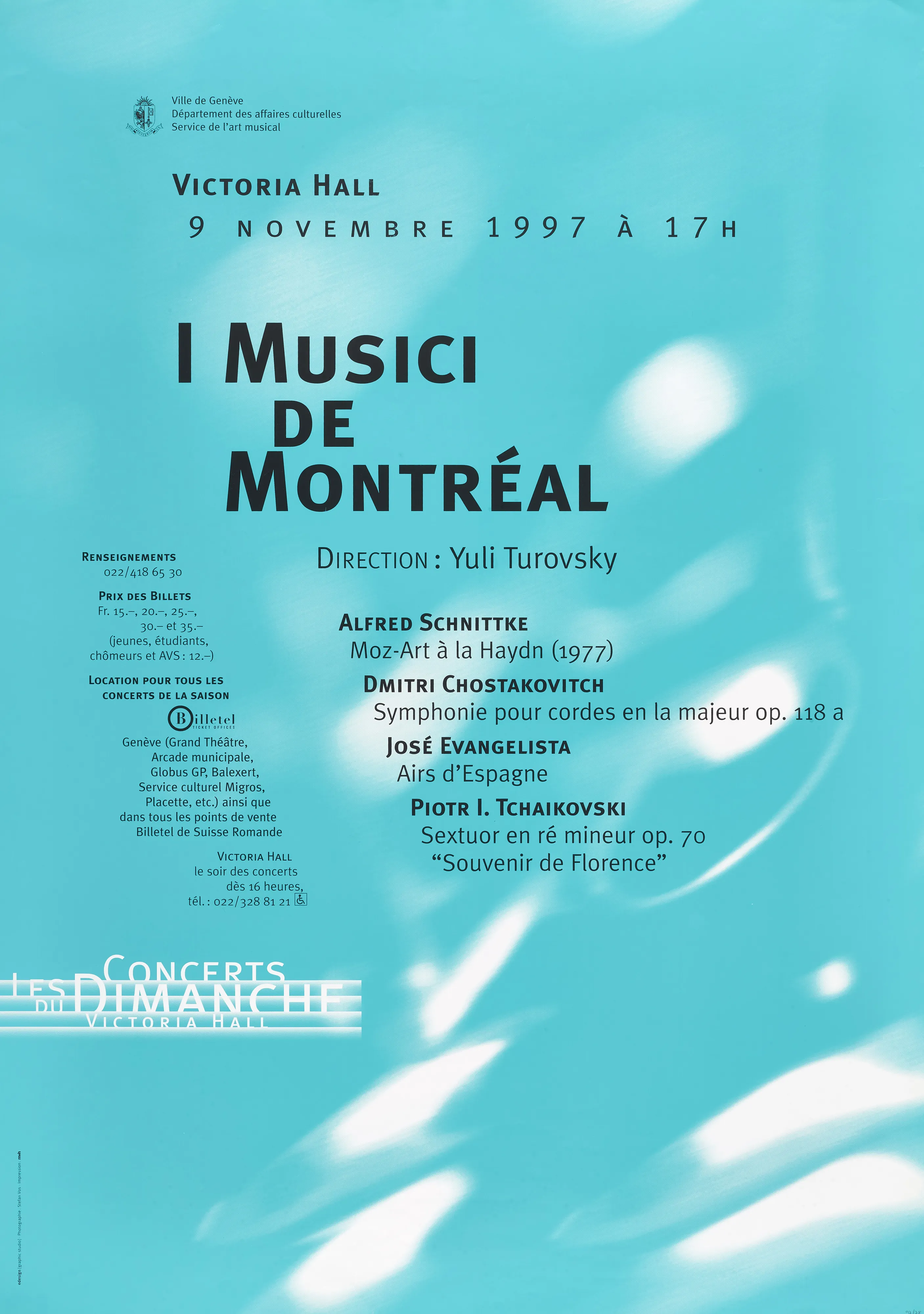 Les Concerts du Dimanche, I Musici de Montréal