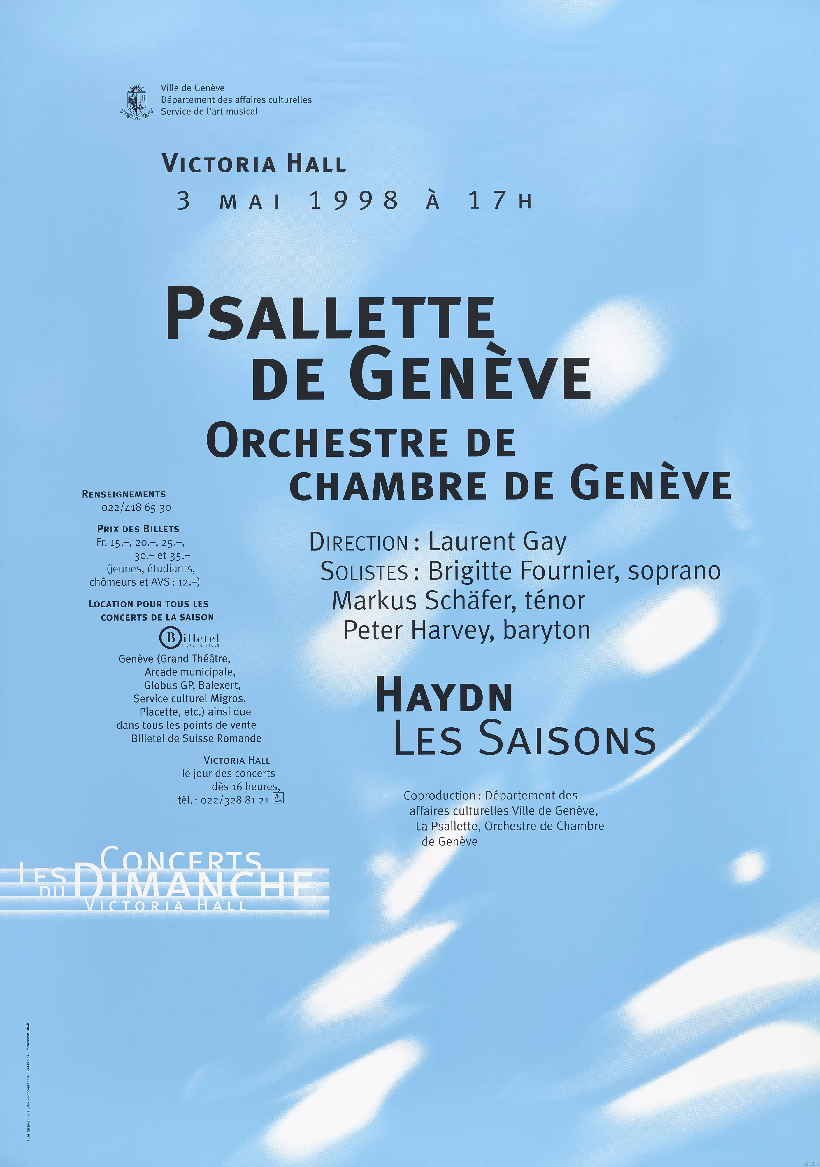 Les Concerts du Dimanche, Psallette de Genève