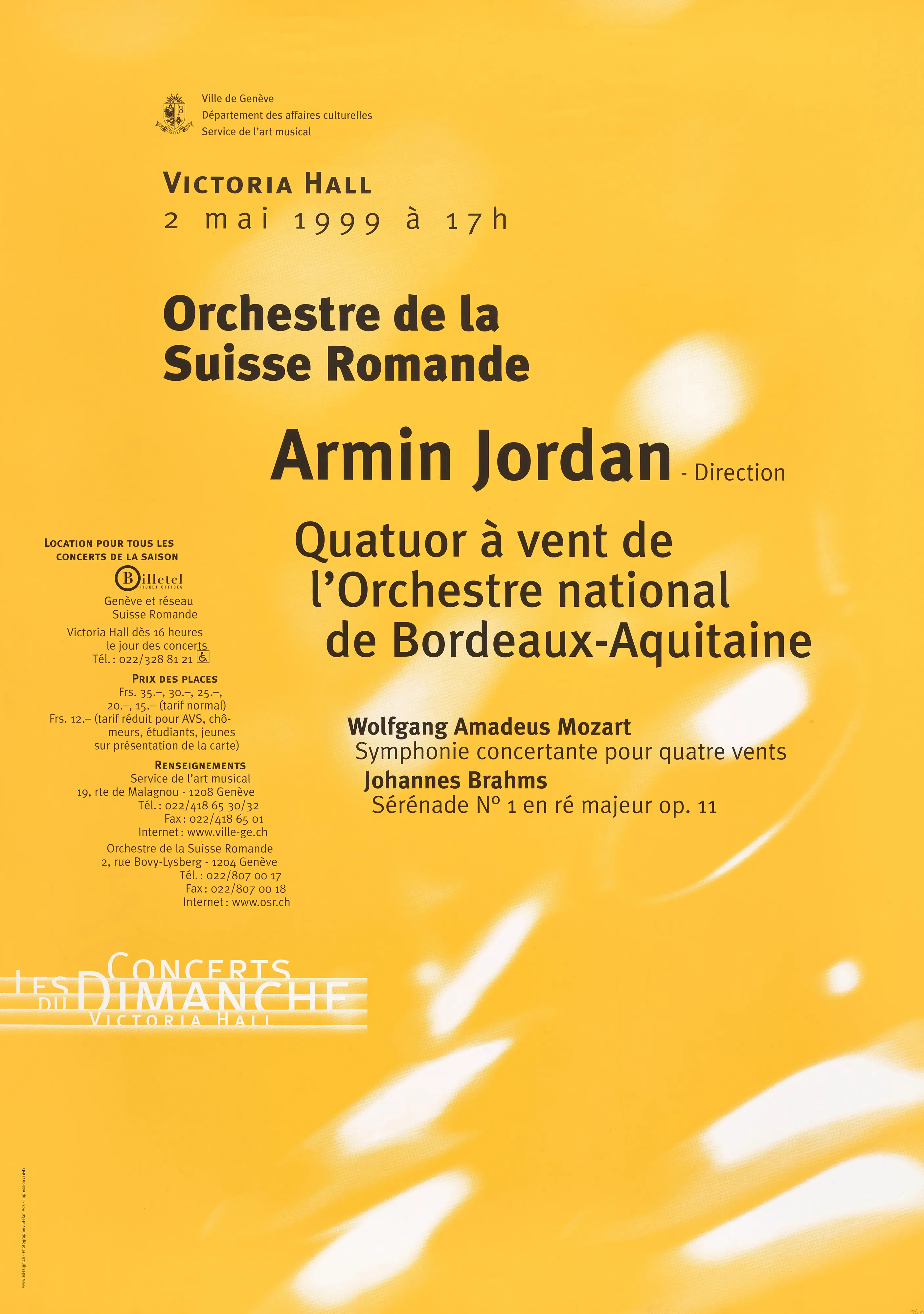 Les Concerts du Dimanche, Orchestre de la Suisse romande