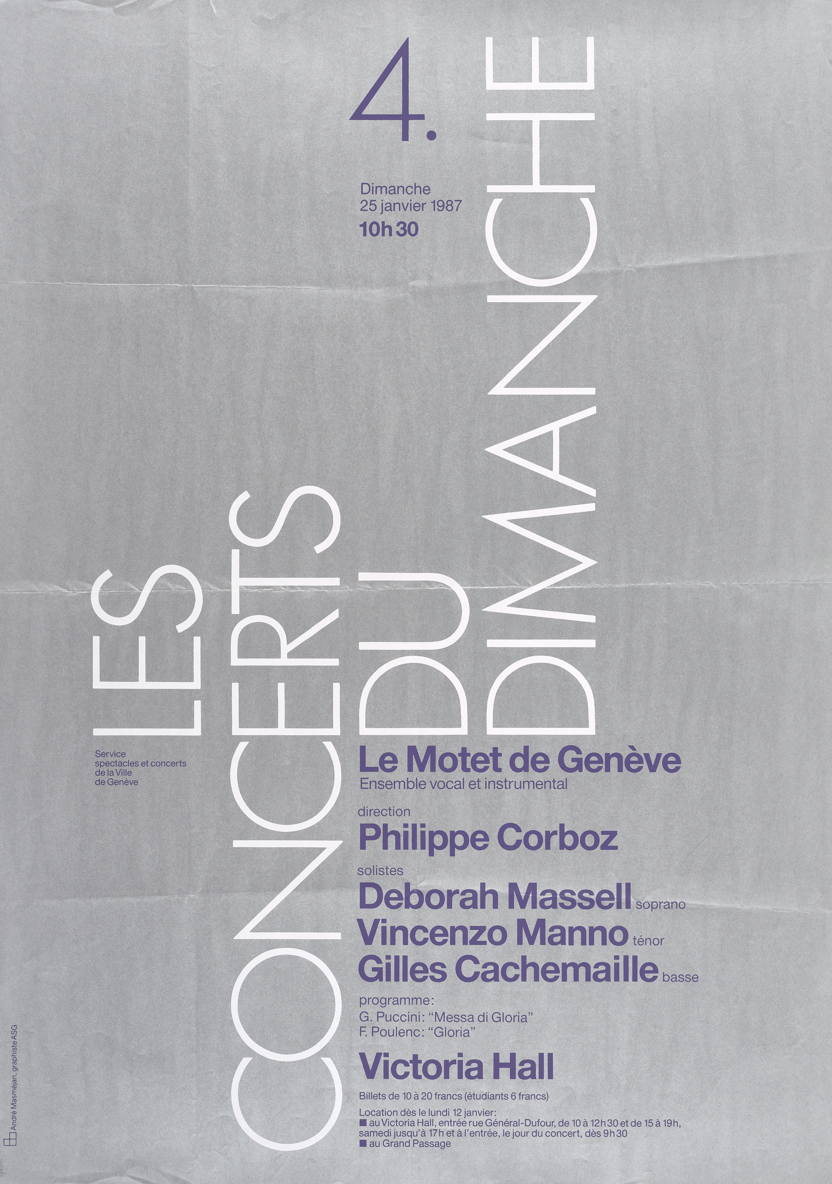 Les Concerts du Dimanche 4, Le Motet de Genève
