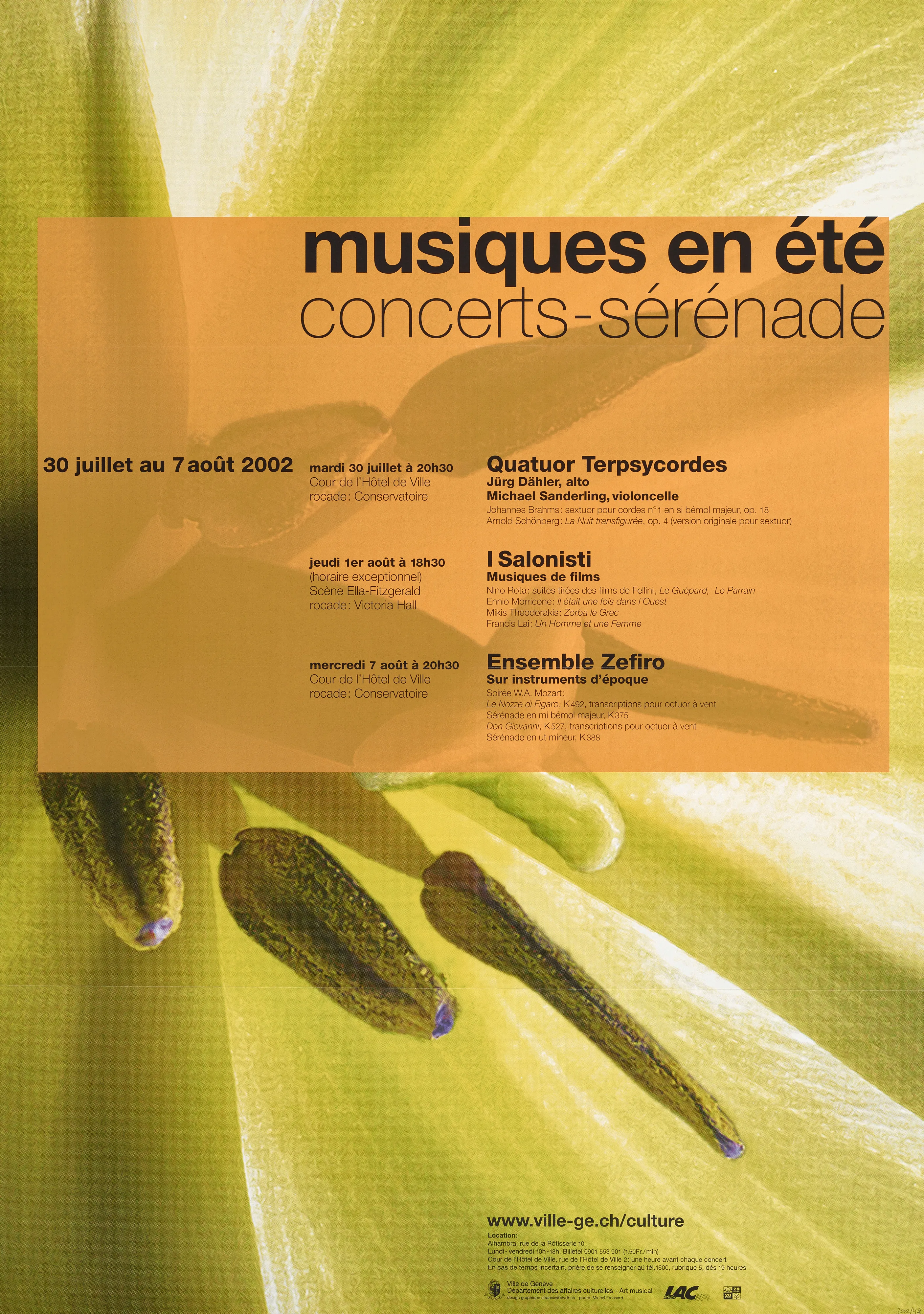 Musiques en été; Concerts-sérénade