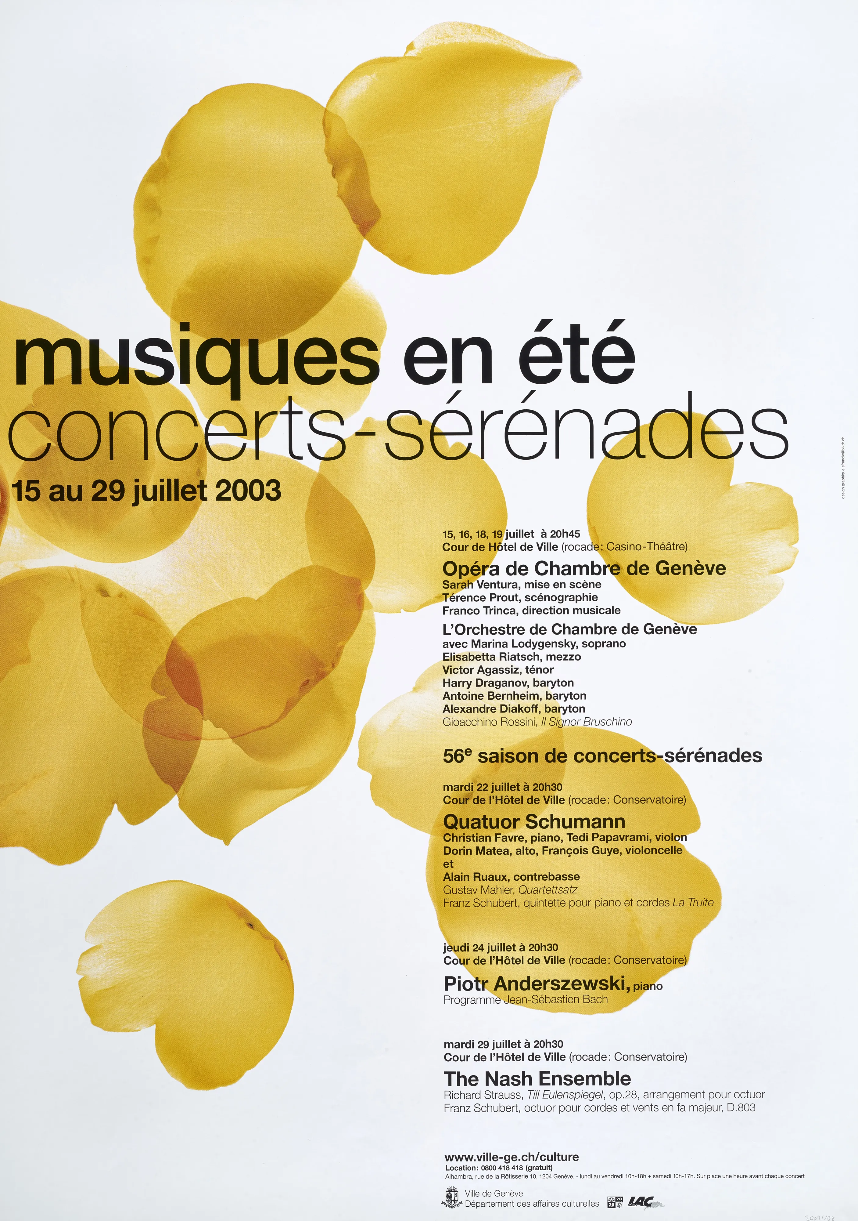 Musiques en été. Concerts-sérénades