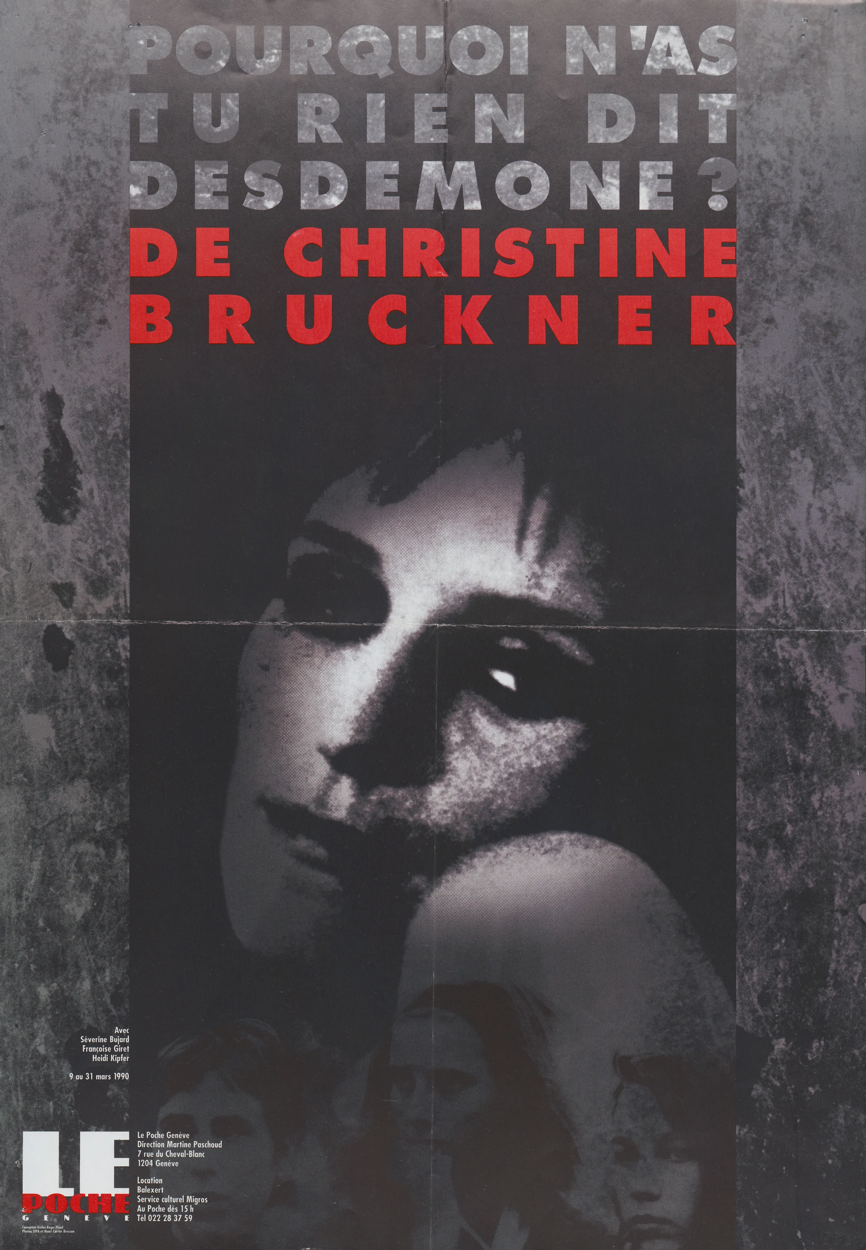 Pourquoi n’as tu rien dit Desdemone?, de Christine Bruckner