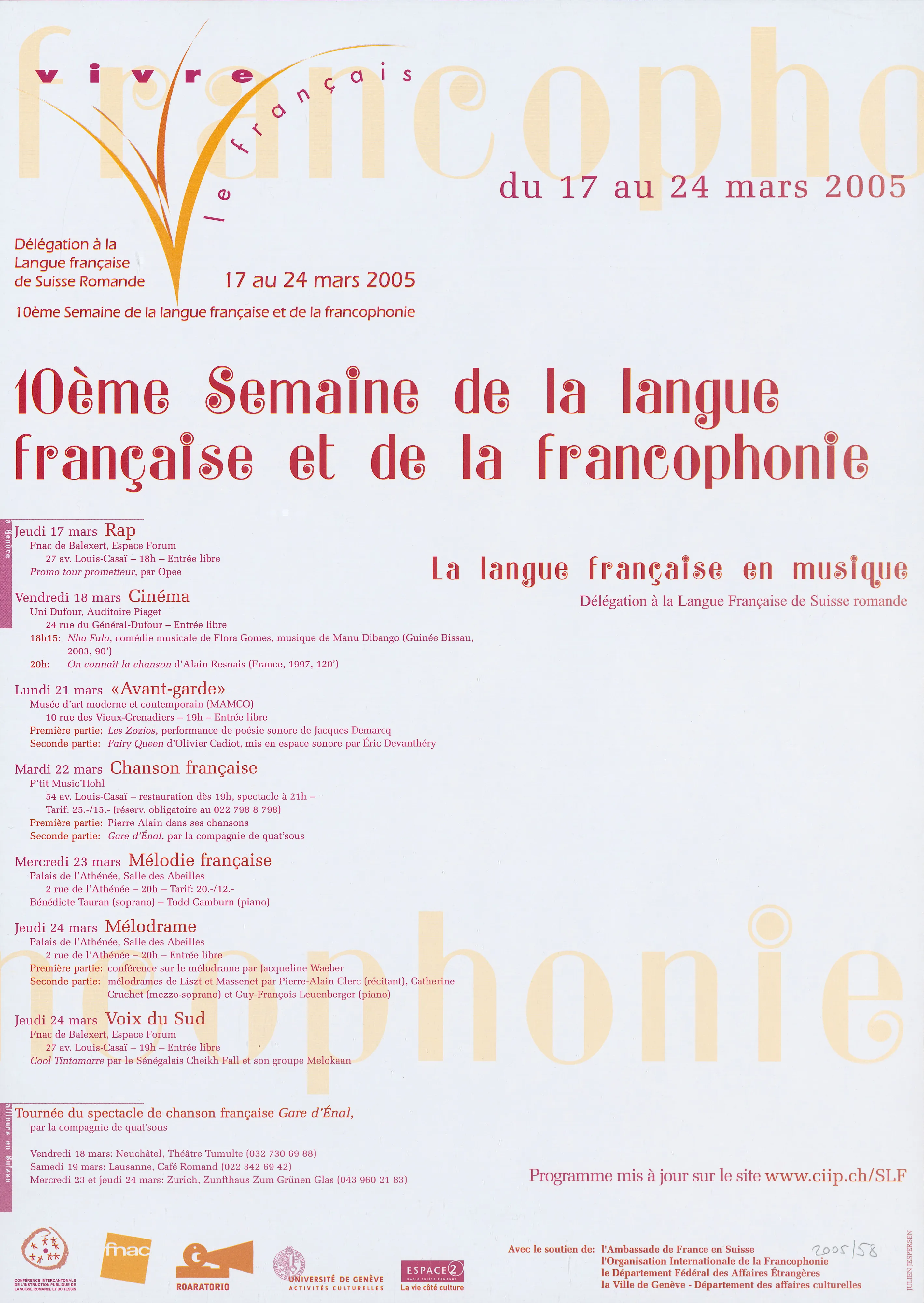 10ème semaine de la langue française et de la francophonie
