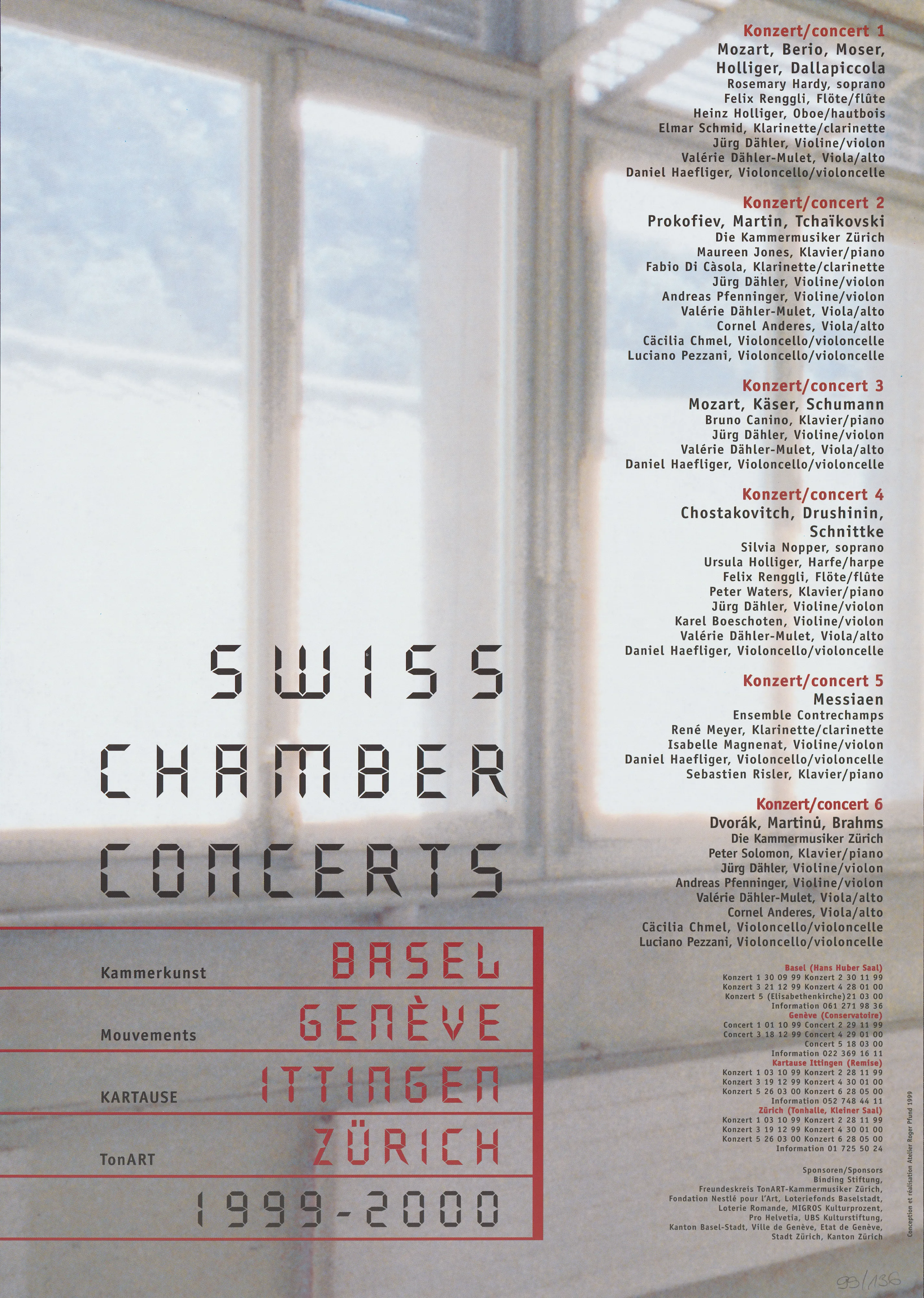 Swiss Chamber Concerts, Concert 1