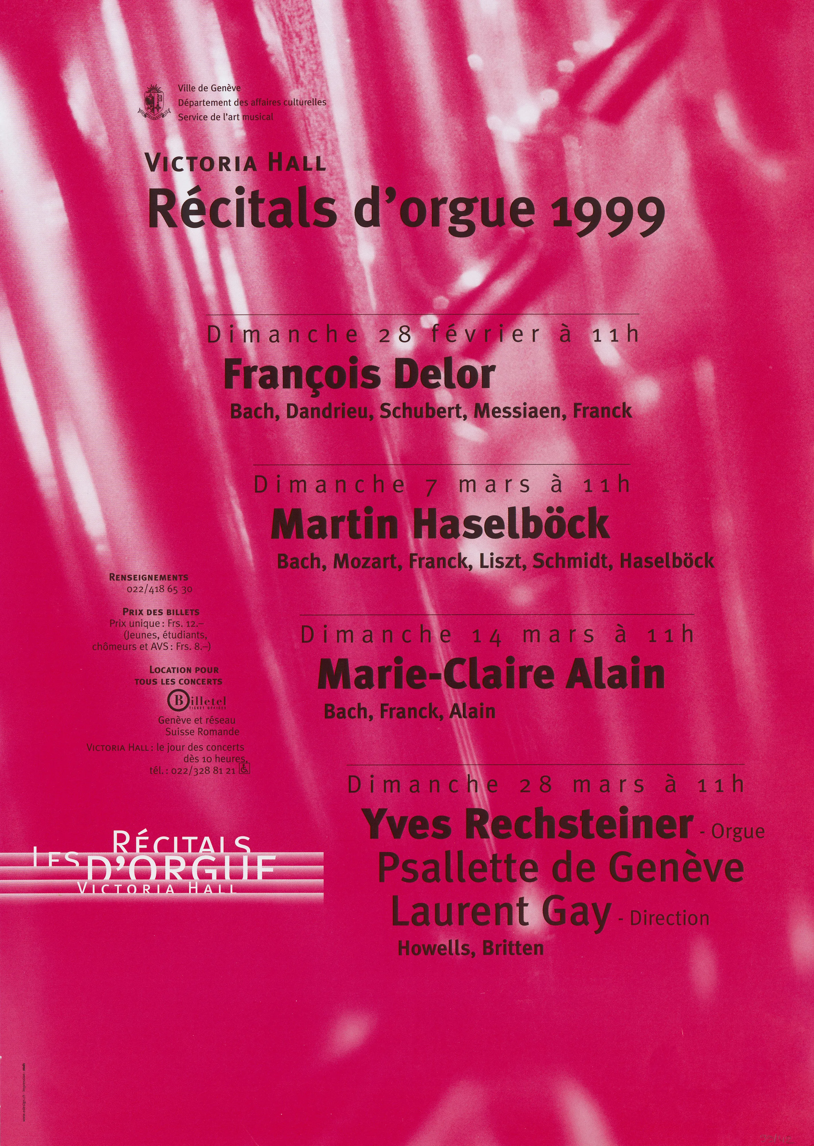 Récitals d’orgue, François Delor