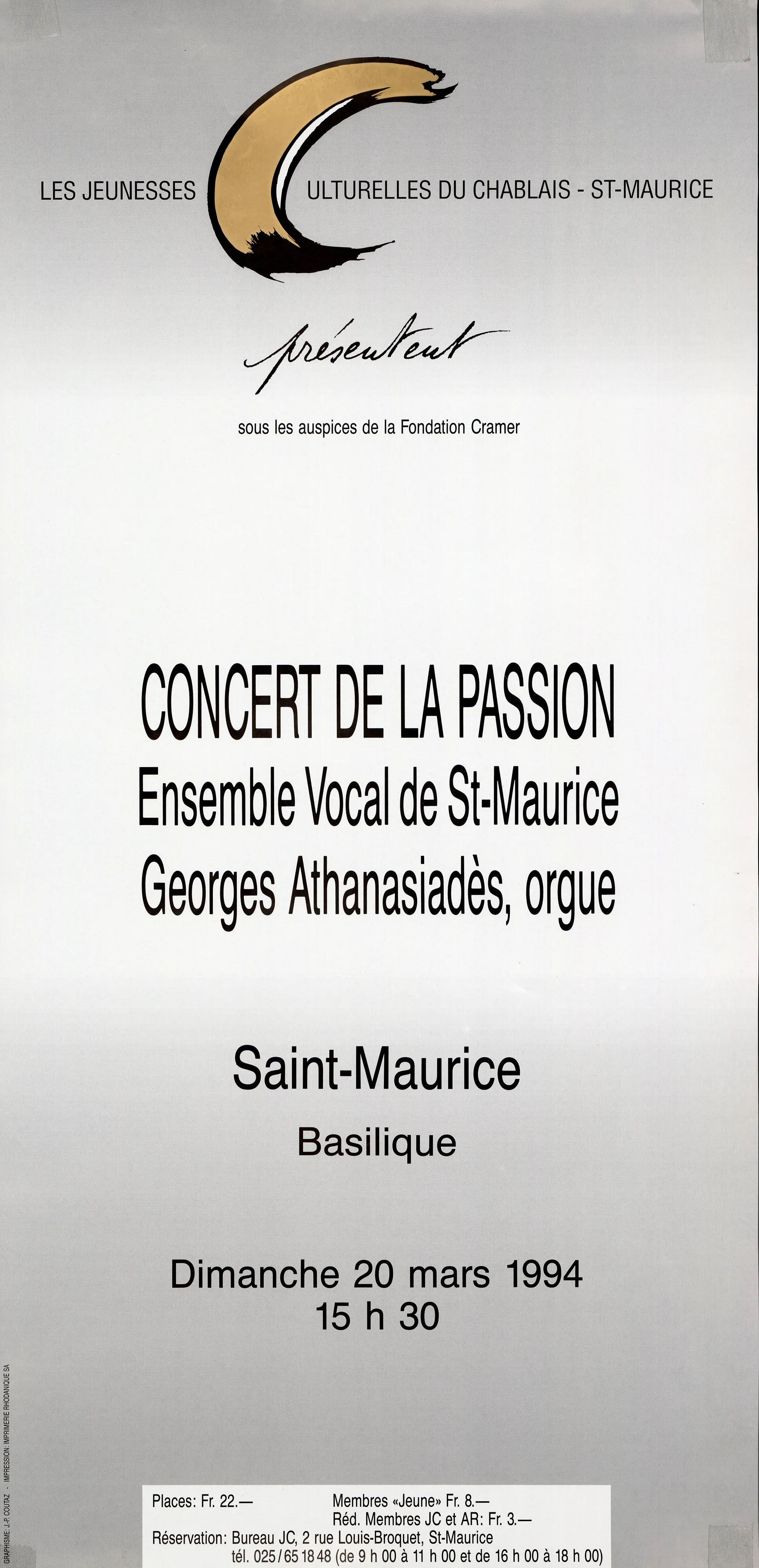 Concert de la Passion, Ensemble vocal de St-Maurice