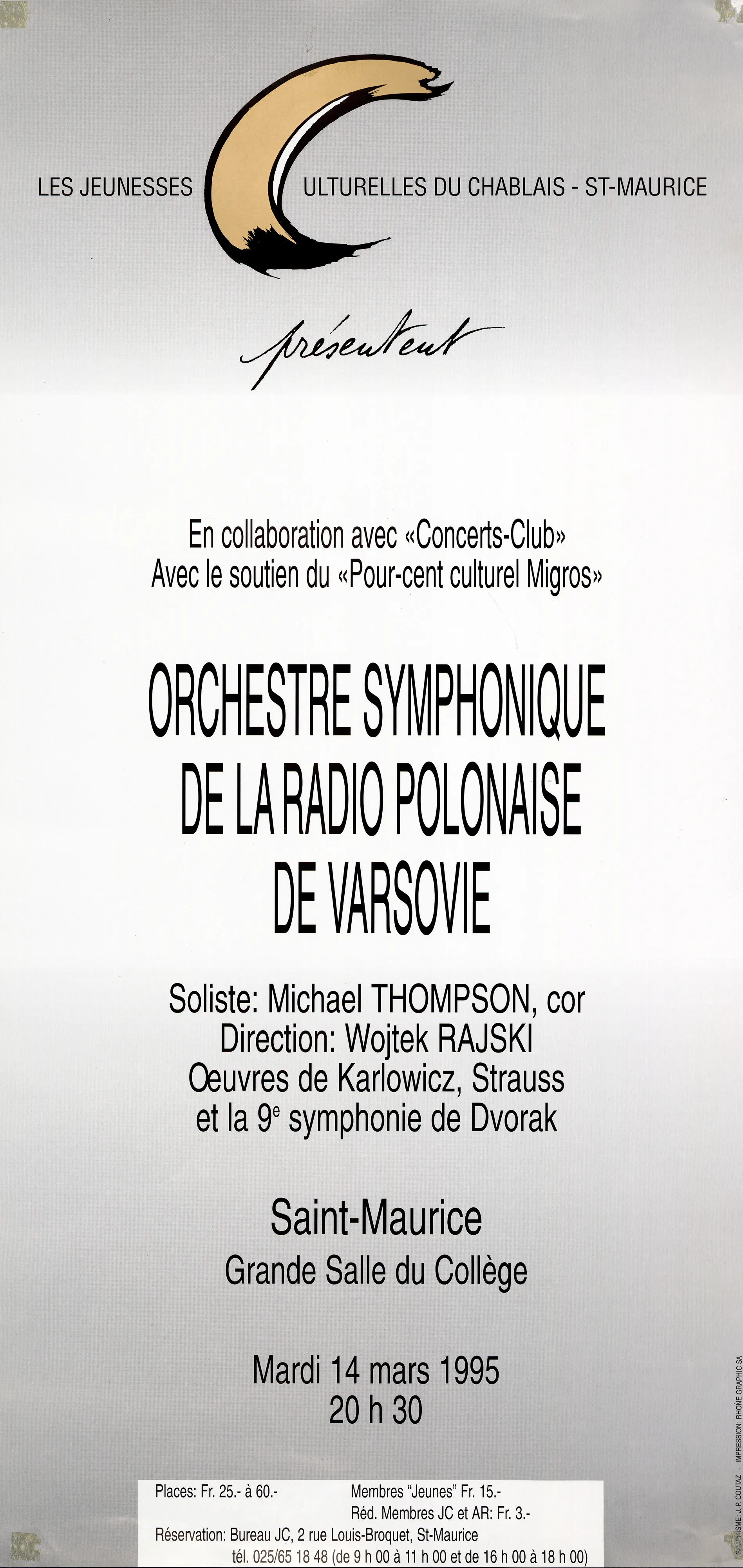Orchestre symphonique de la Radio polonaise de Varsovie, Direction Wojtek Rajski
