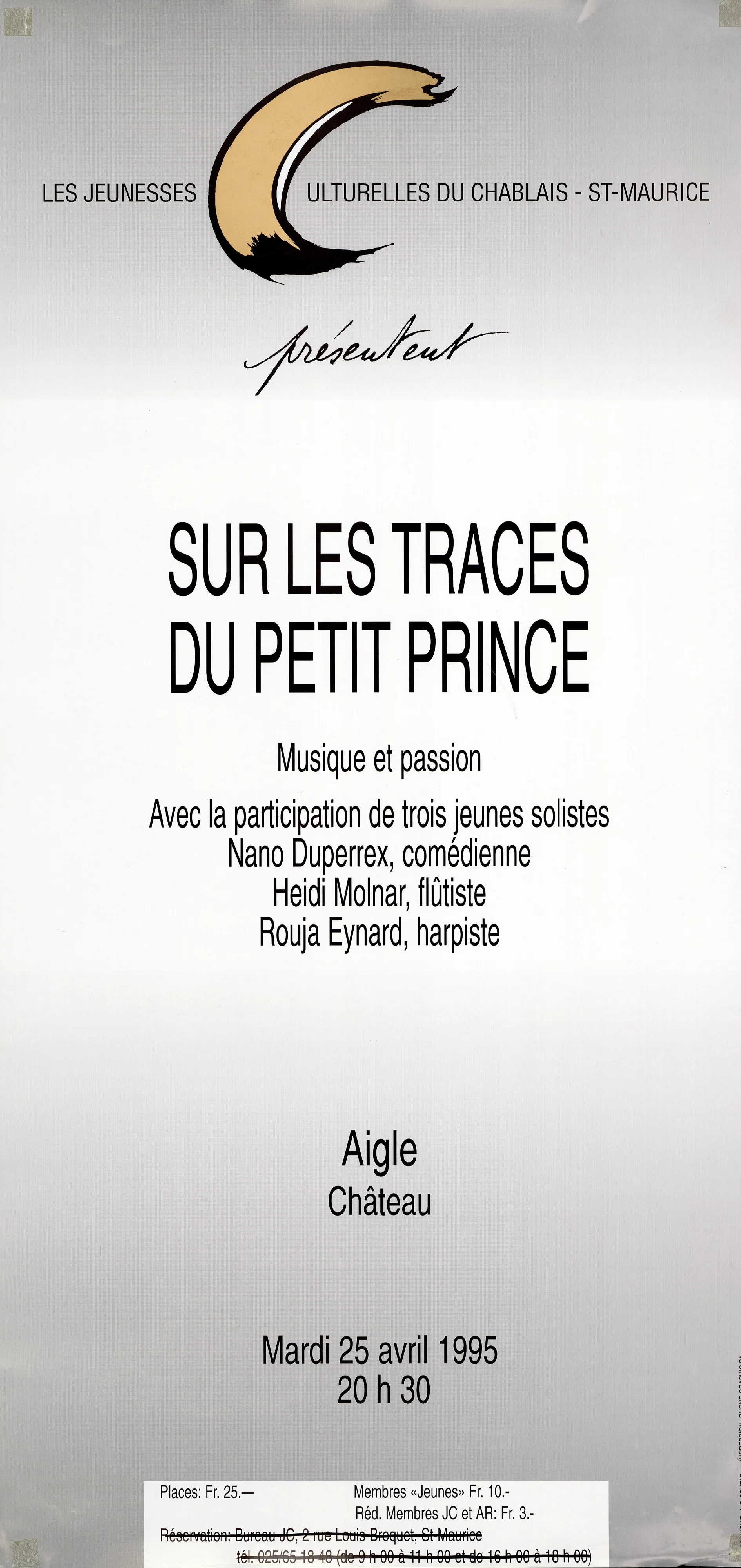 Sur les traces du Petit Prince, Musique et passion avec la participation de Nano Duperrex comédienne