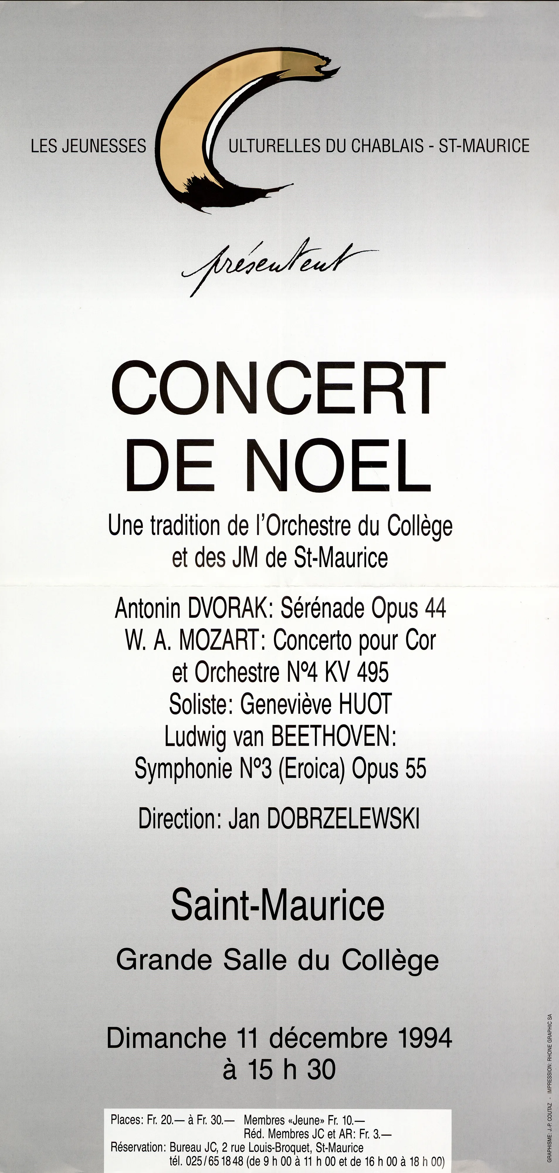 Concert de Noël, Direction Jan Dobrzelewski