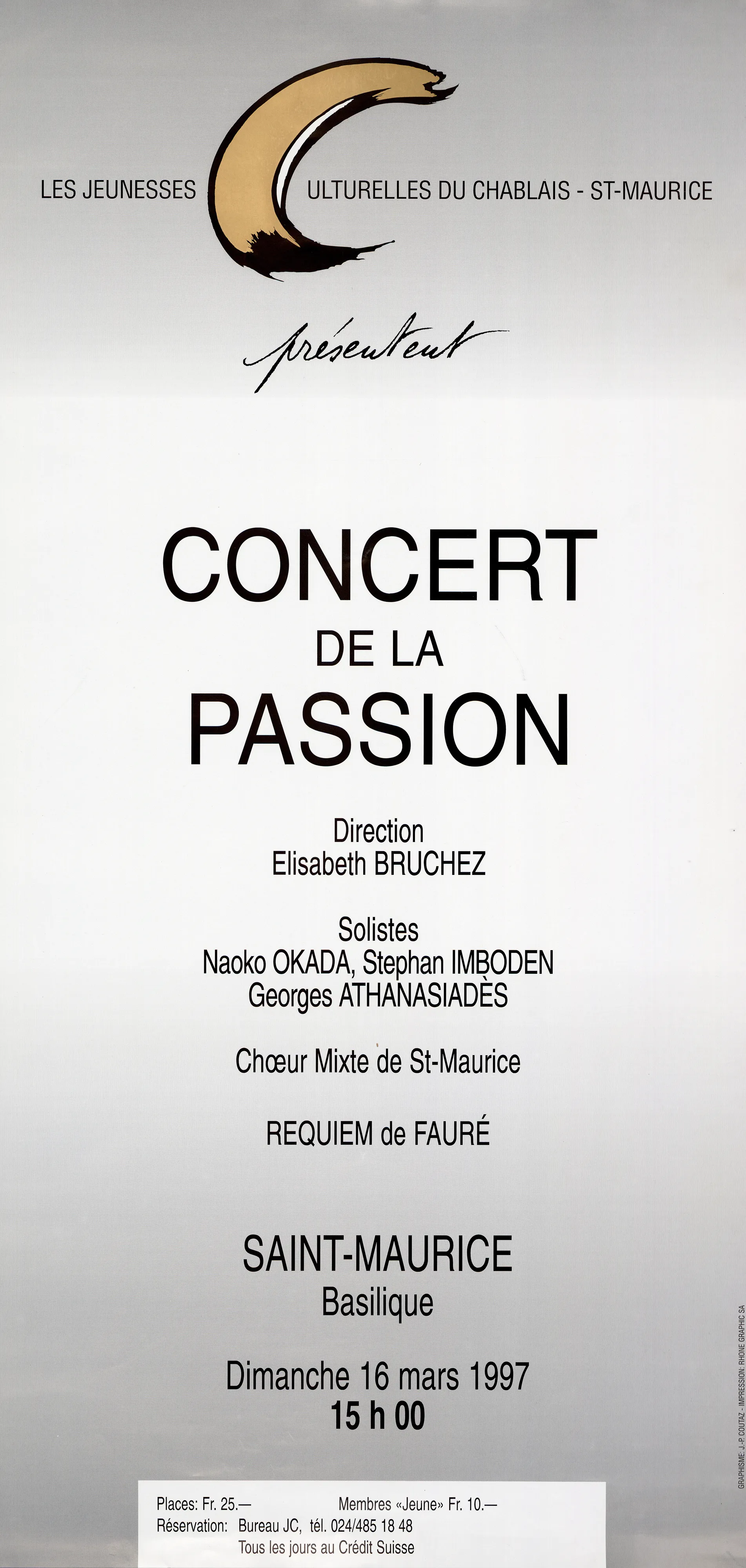 Concert de la Passion, Direction Elisabeth Bruchez