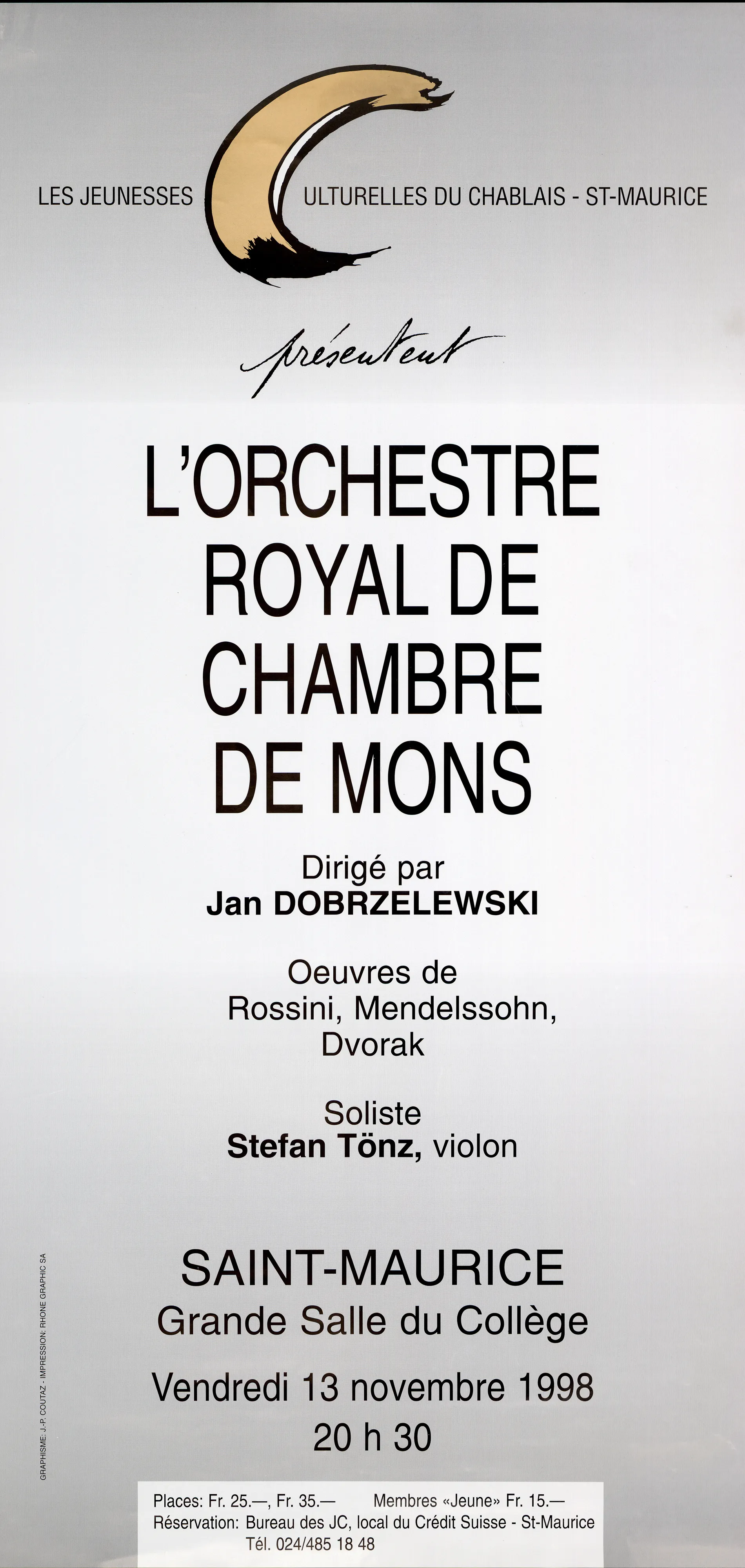 L’Orchestre royal de chambre de Mons, Dirigé par Jan Dobrzelewski