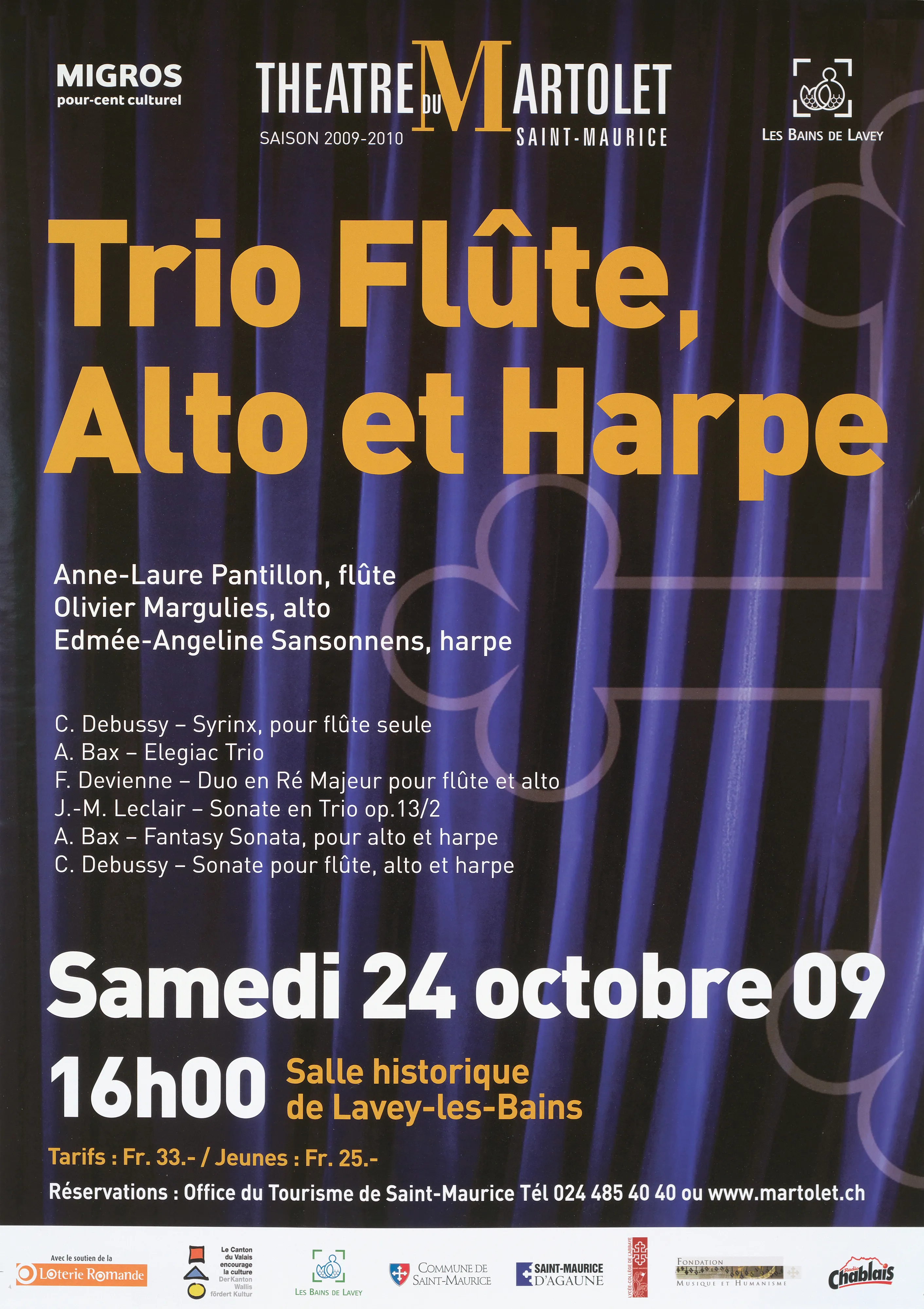Trio flûte, Alto et Harpe