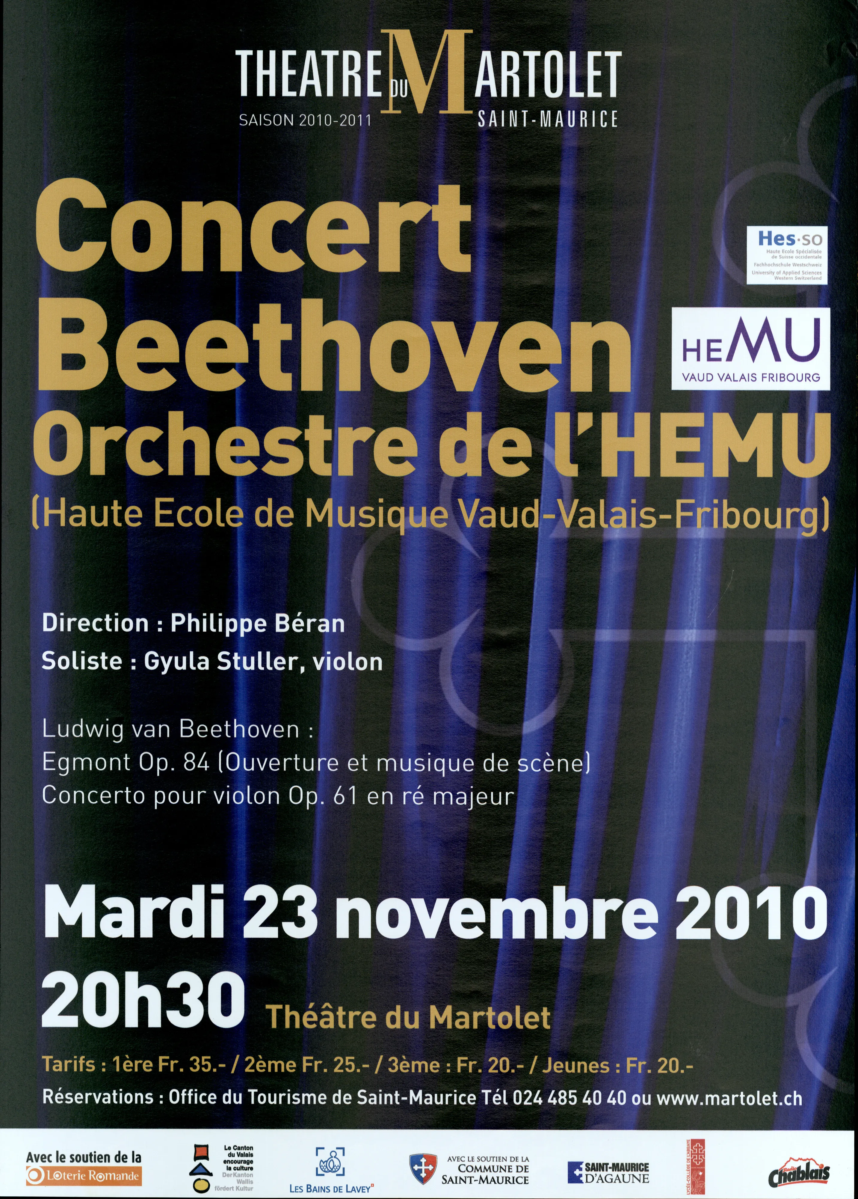 Concert Beethoven. Orchestre de l’HEMU