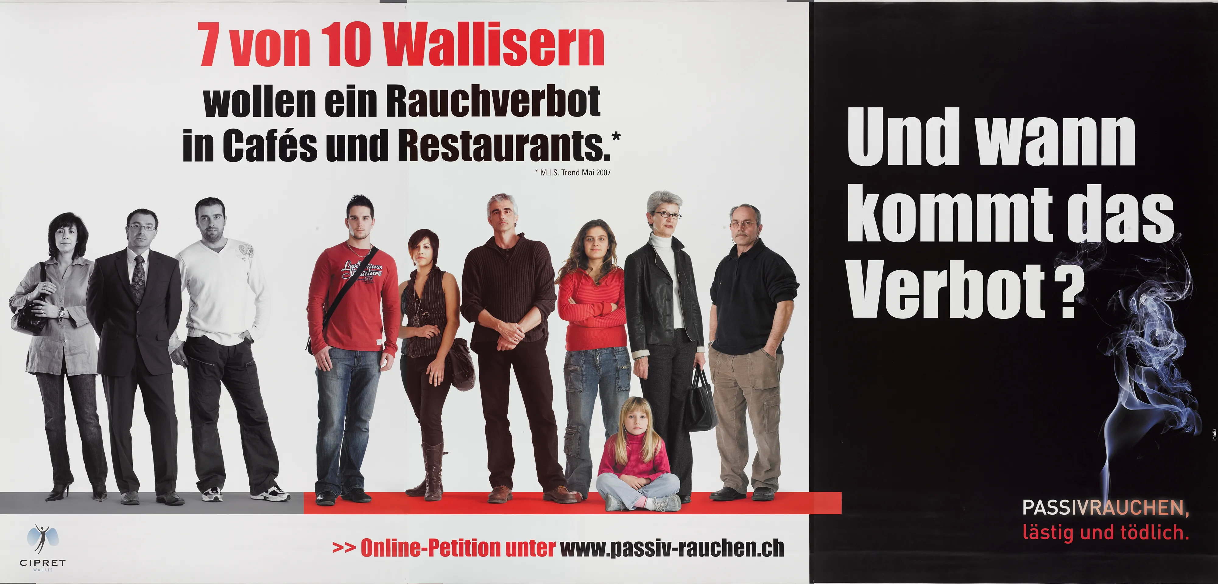 7 von 10 Wallisern wollen ein Rauchverbot in Cafés und Restaurants.
