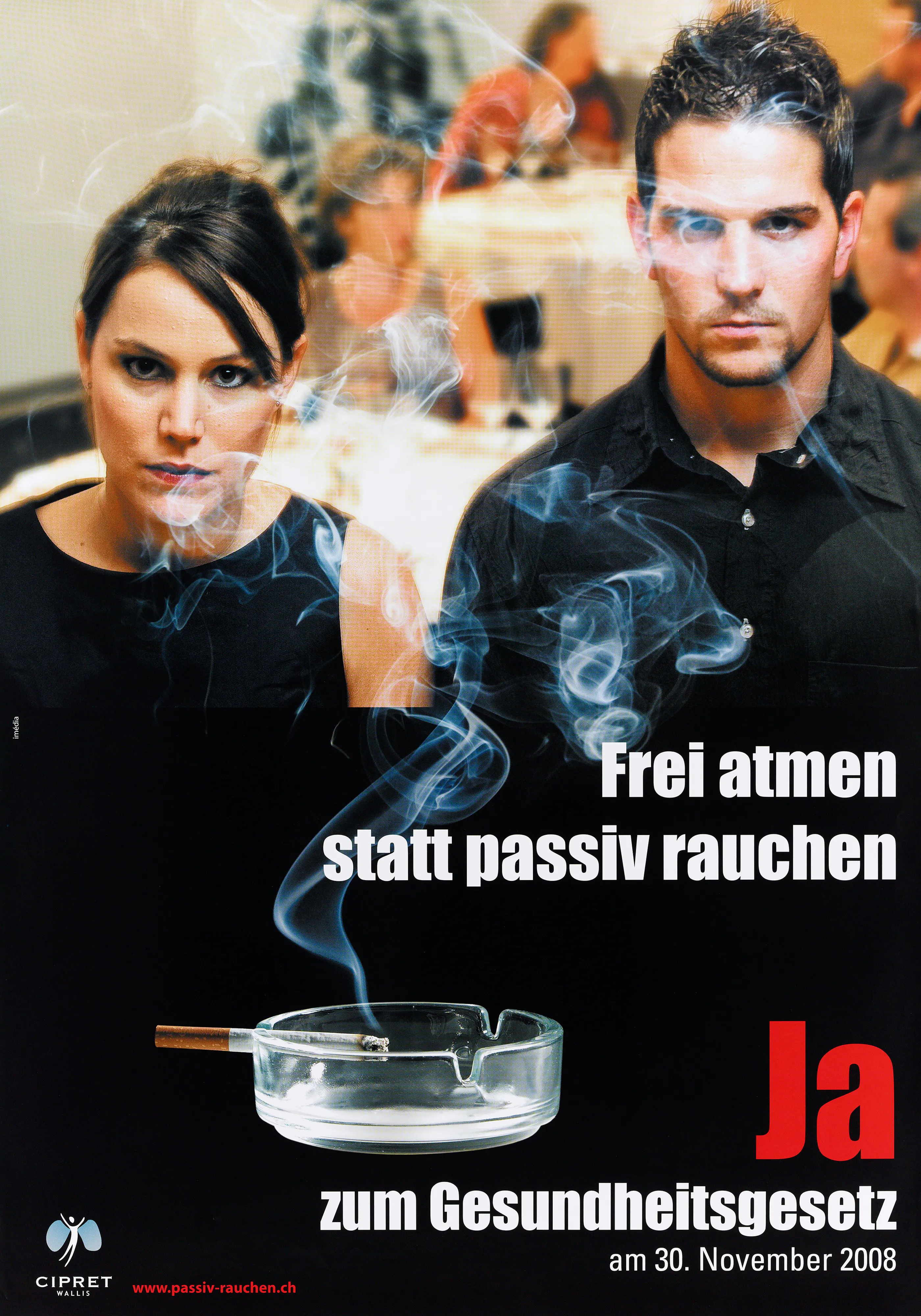 Frei atmen statt passiv rauchen. Ja zum Gesundheitsgesetz