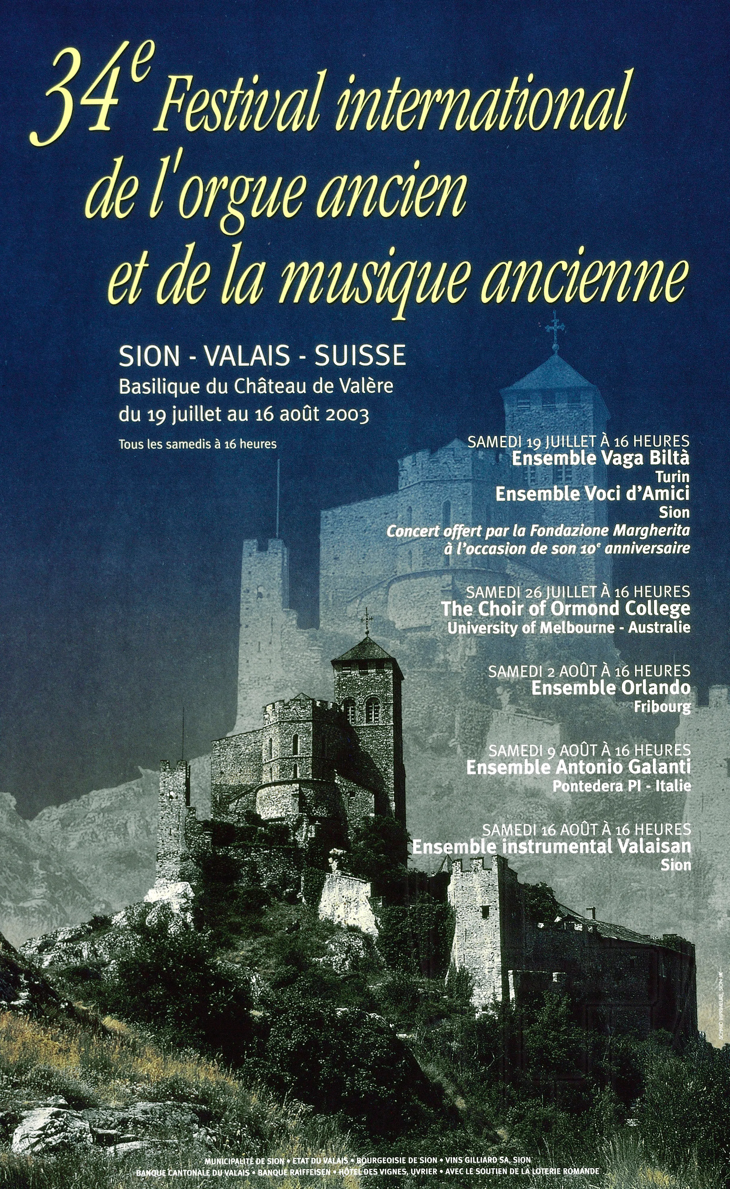 34e Festival international de l’orgue ancien et de la musique ancienne