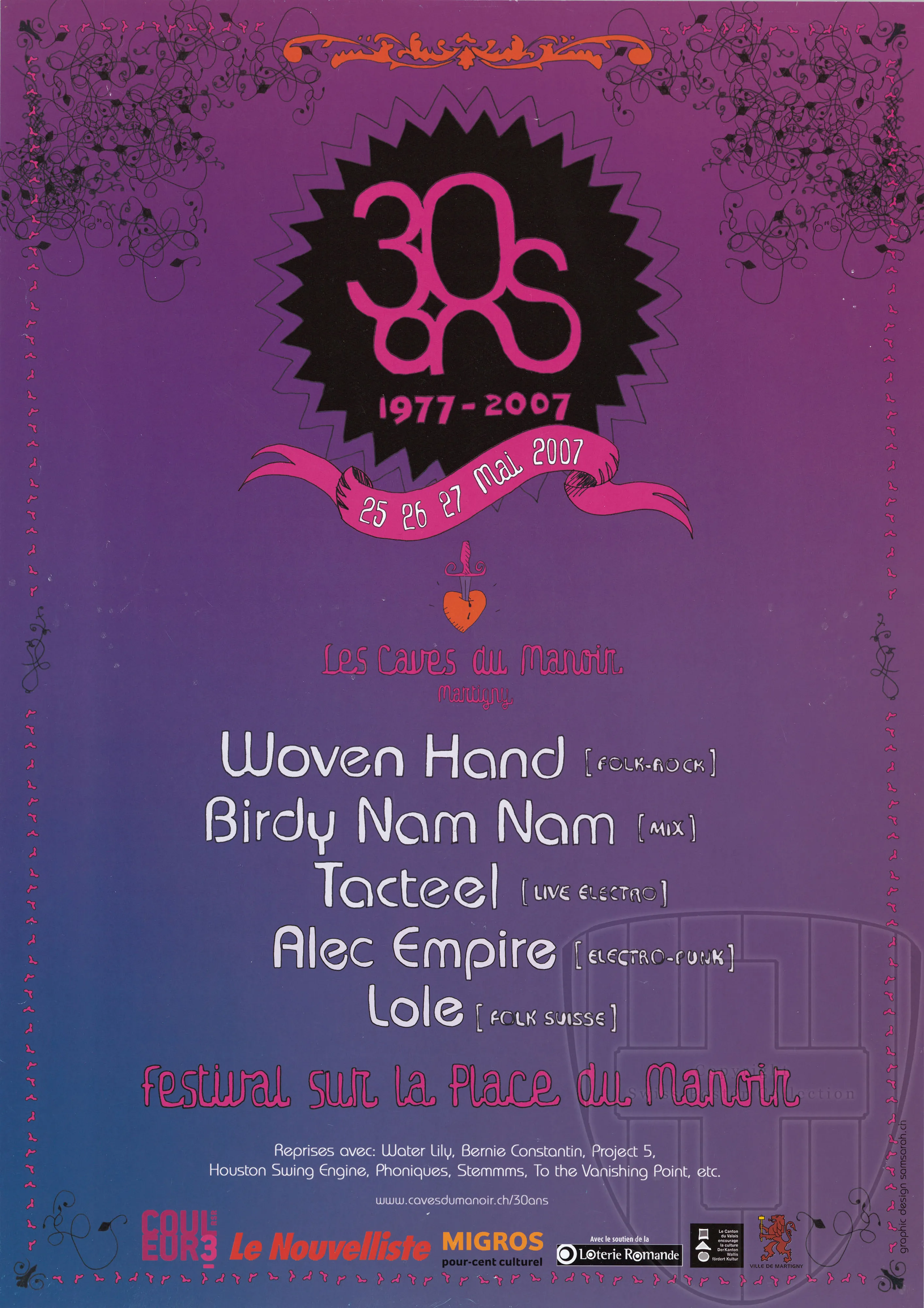 30 ans. 1977- 2007. Les Caves du Manoir