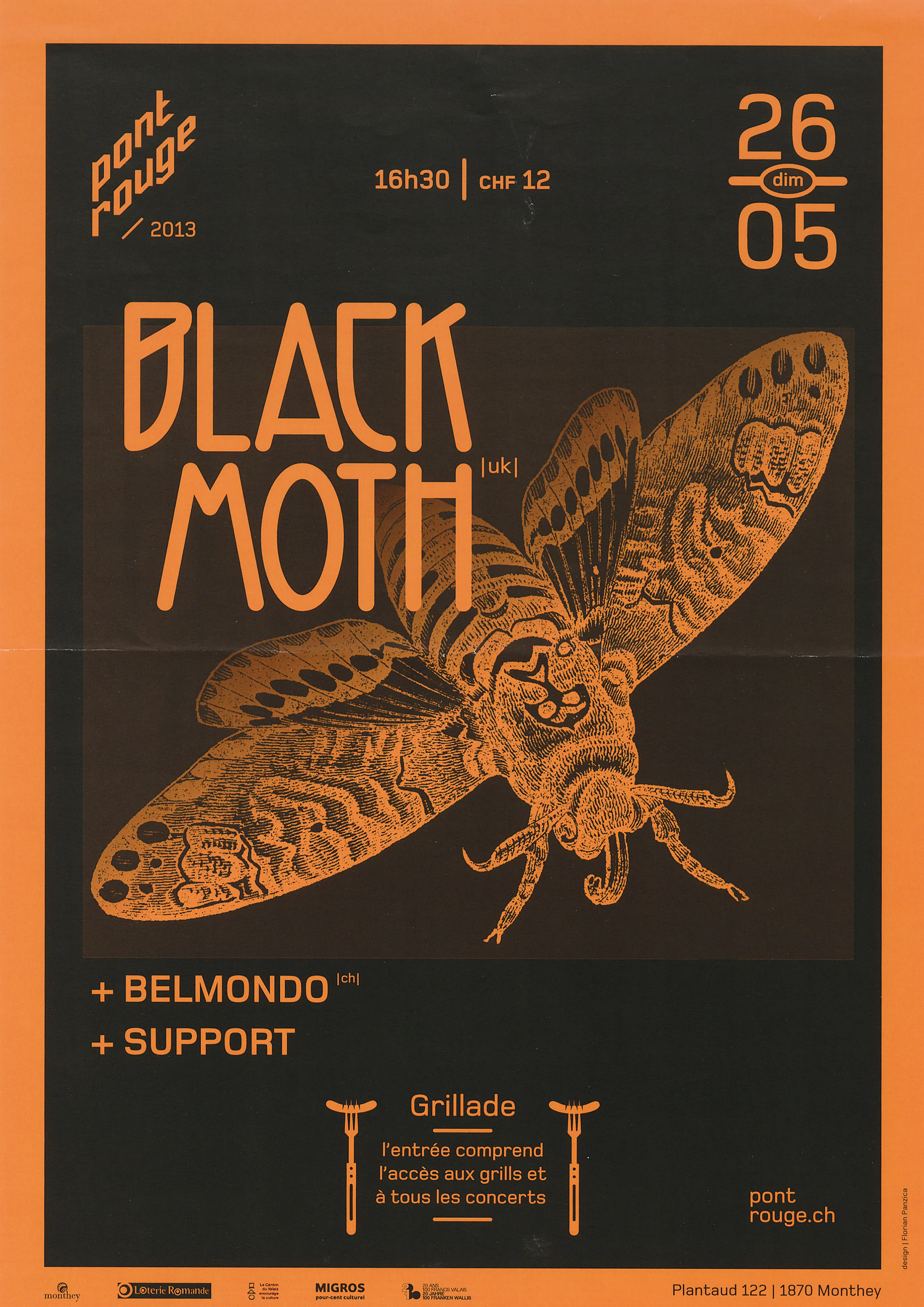 Black Moth uk, + Belmondo ch + Support
