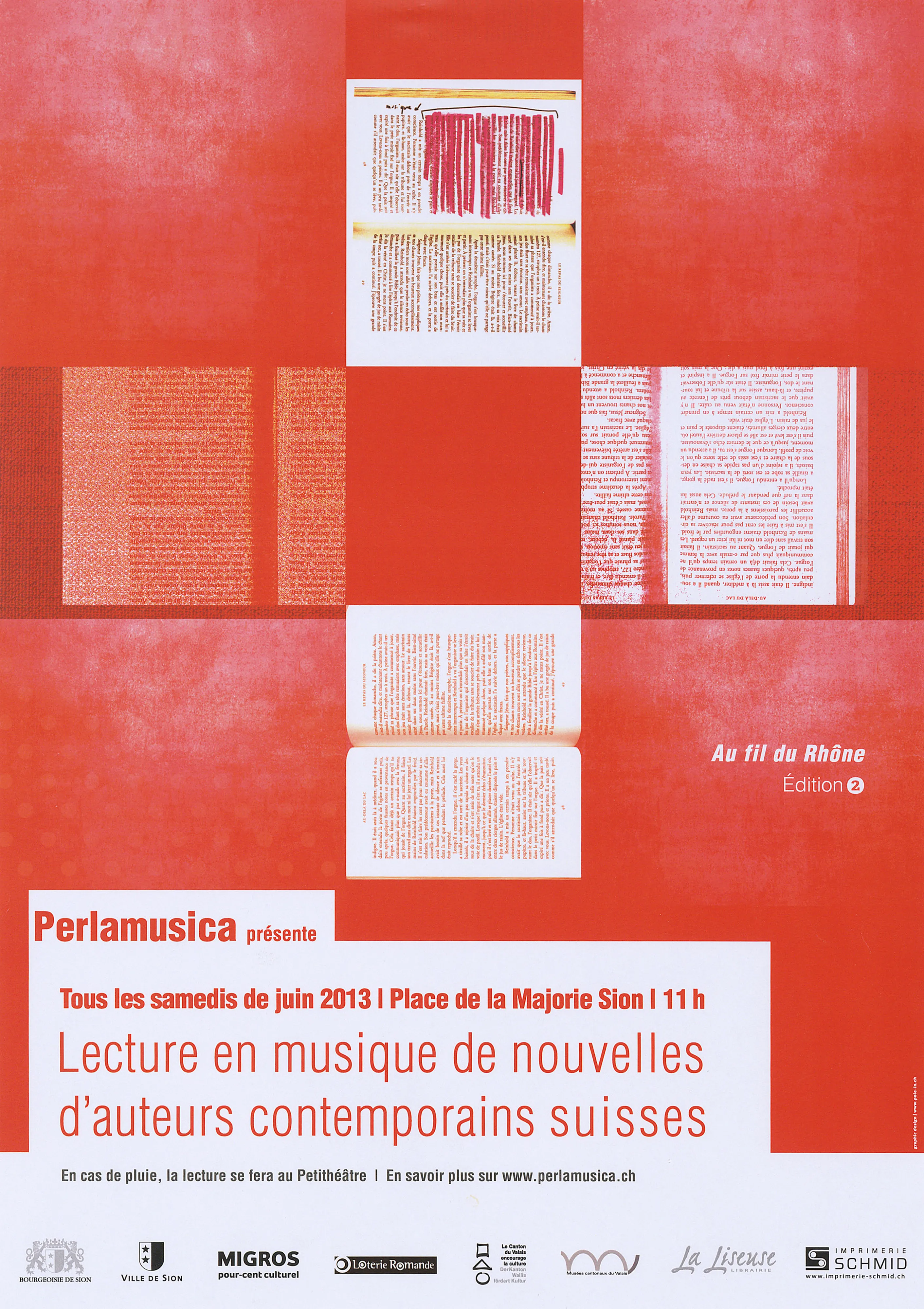 Lecture en musique de nouvelles d’auteurs contemporains suisses, Au fil du Rhône édition 2
