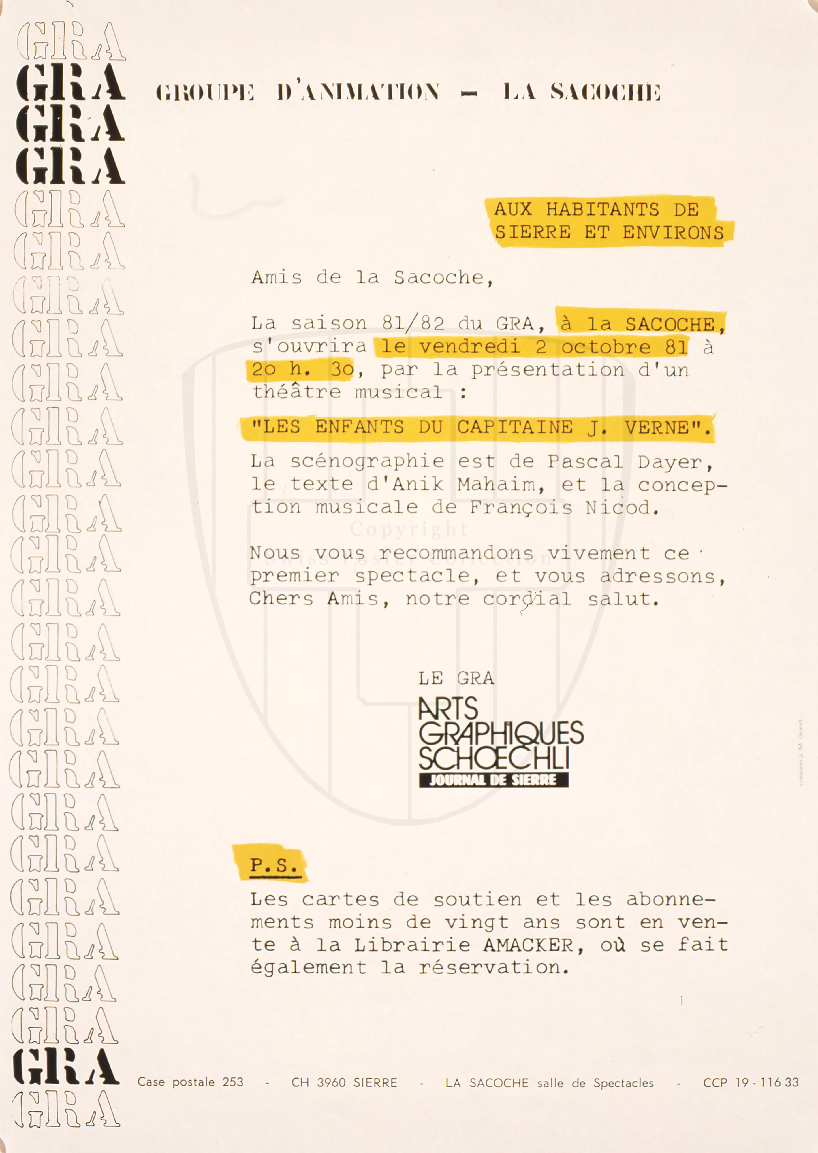 GRA, … Groupe d’animation-La Sacoche