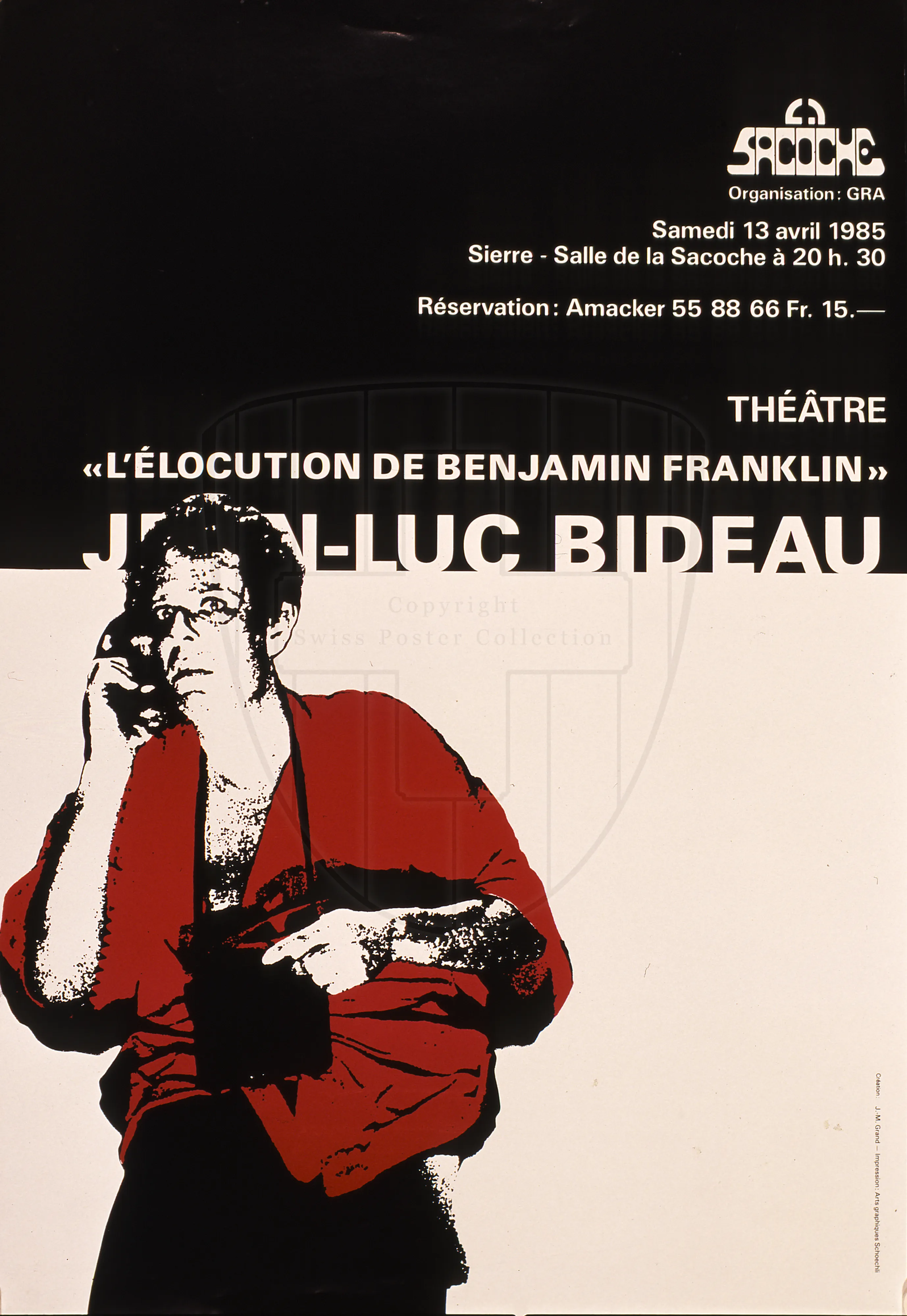 Samedi 13 avril 1985, Sierre-salle de la Sacoche …