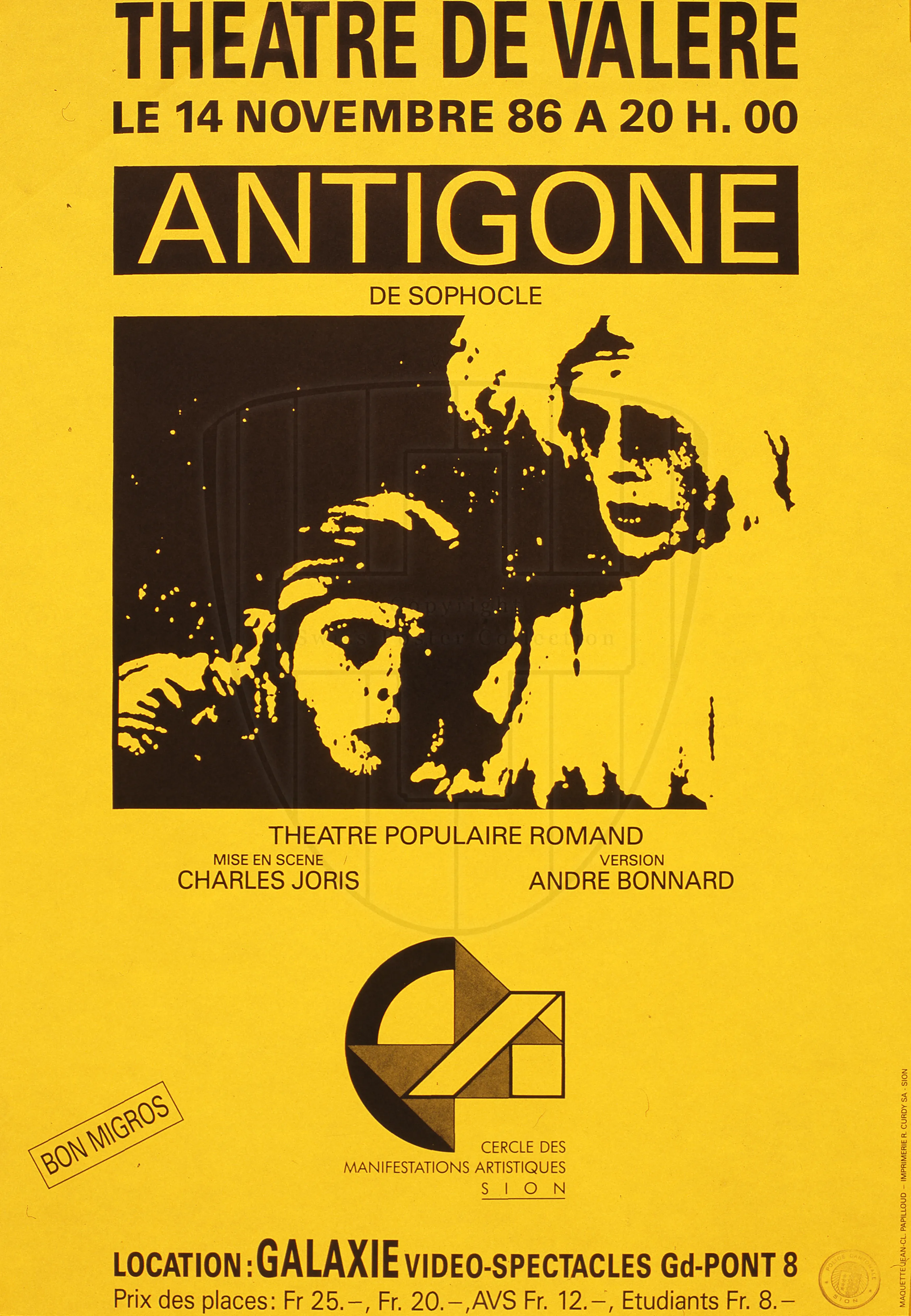Théâtre de Valère, le 14 novembre 86 …