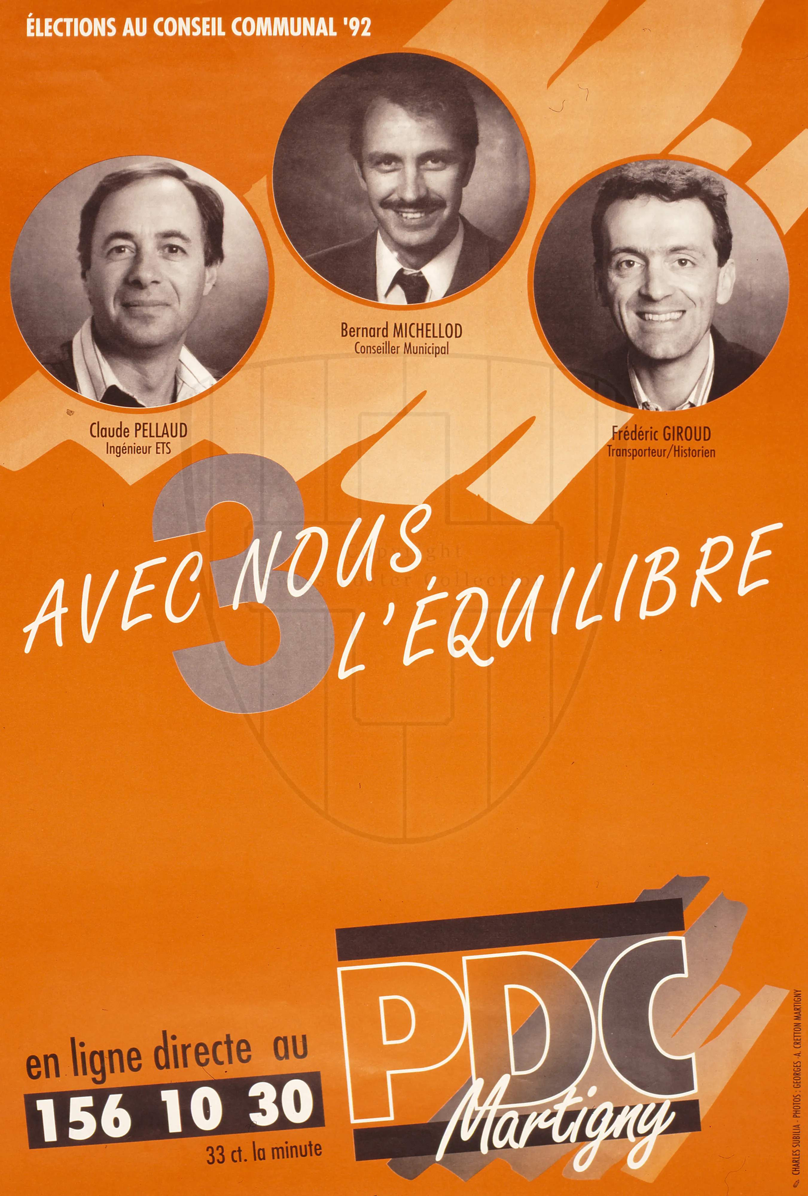 Elections au conseil communal ’92, Claude Pellaud …