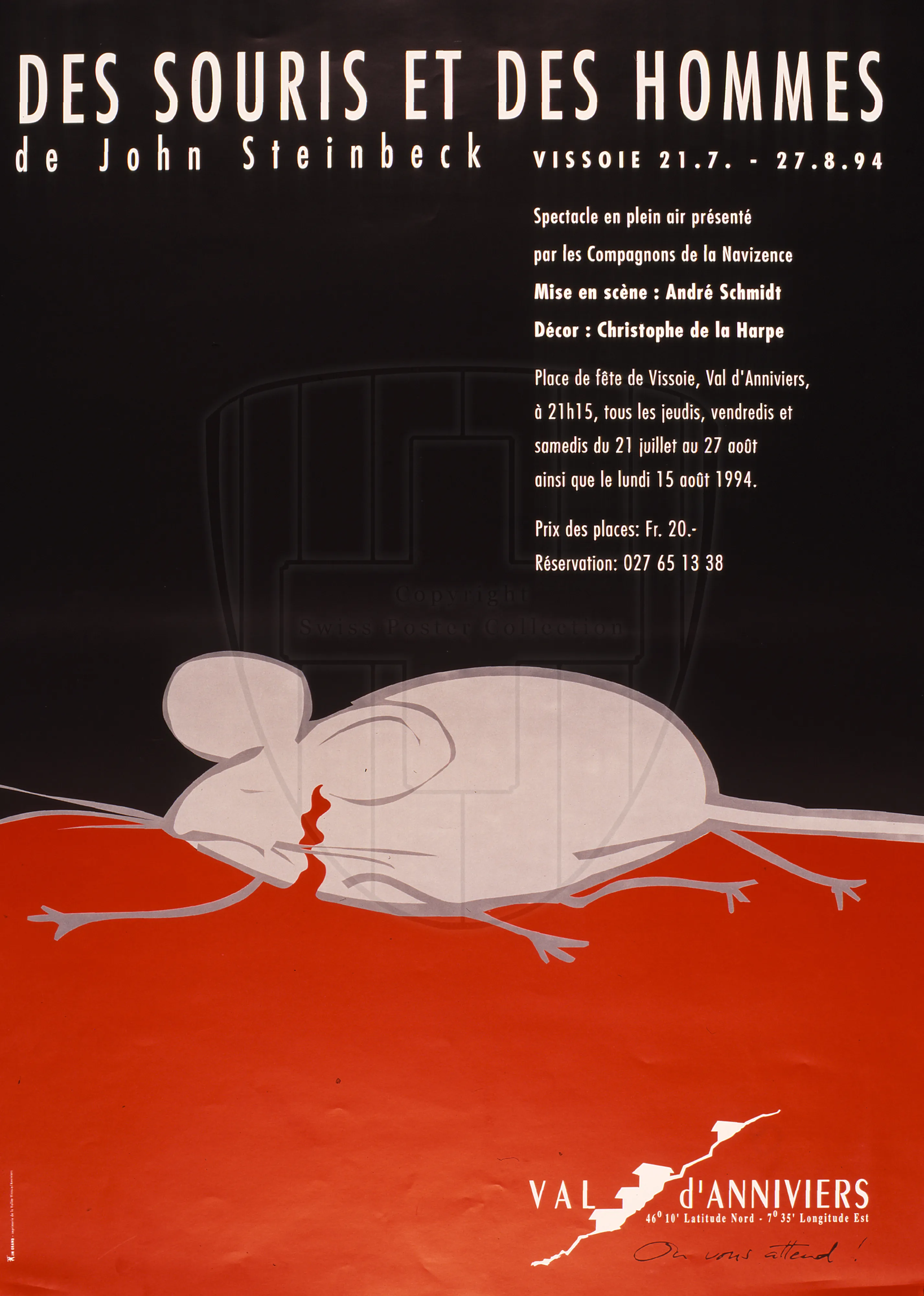 Des souris et des hommes, de John Steinbeck Vissoie 21.7. – 27. 8.94