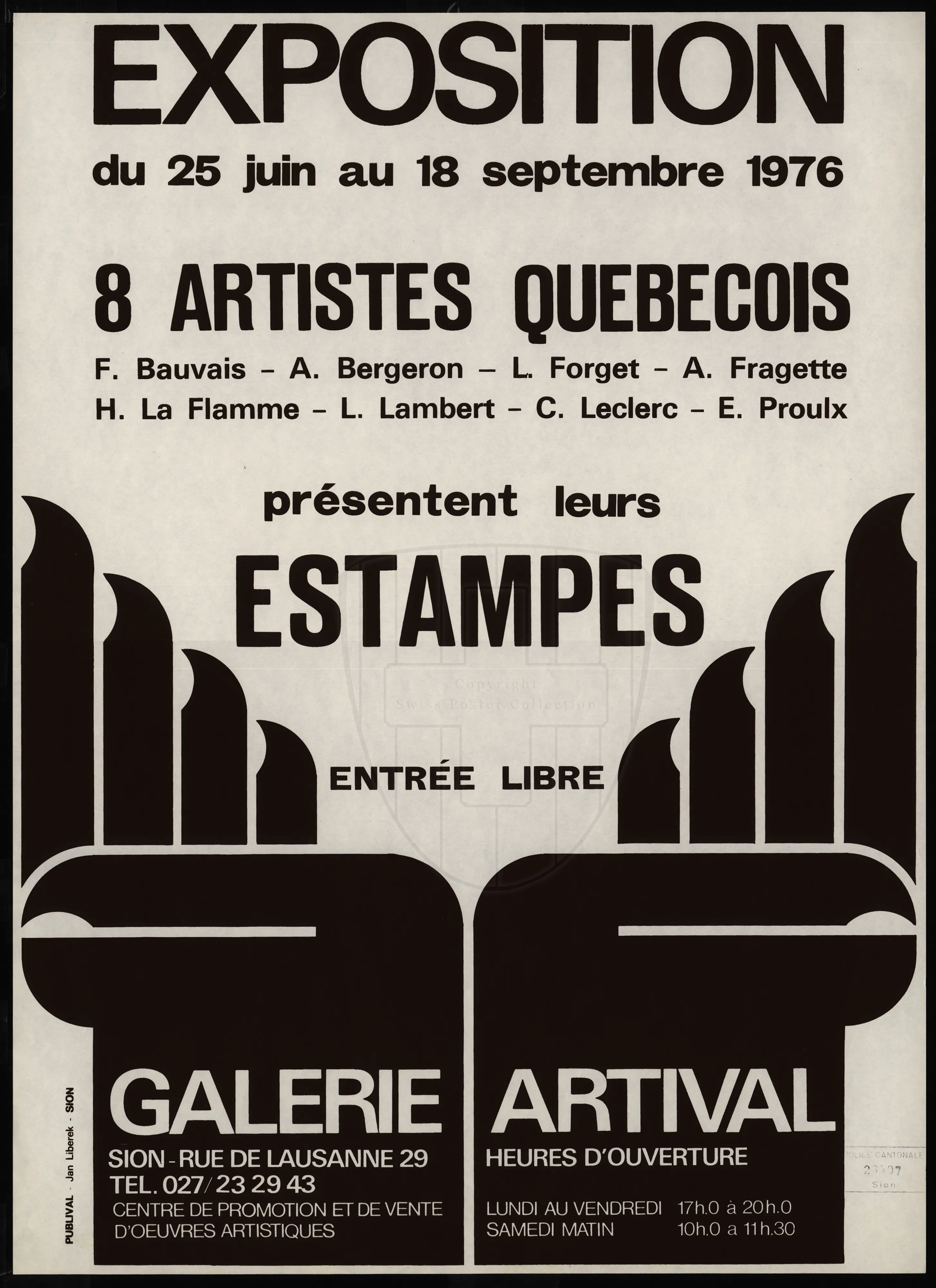 Exposition, du 25 juin au 18 septembre 1976