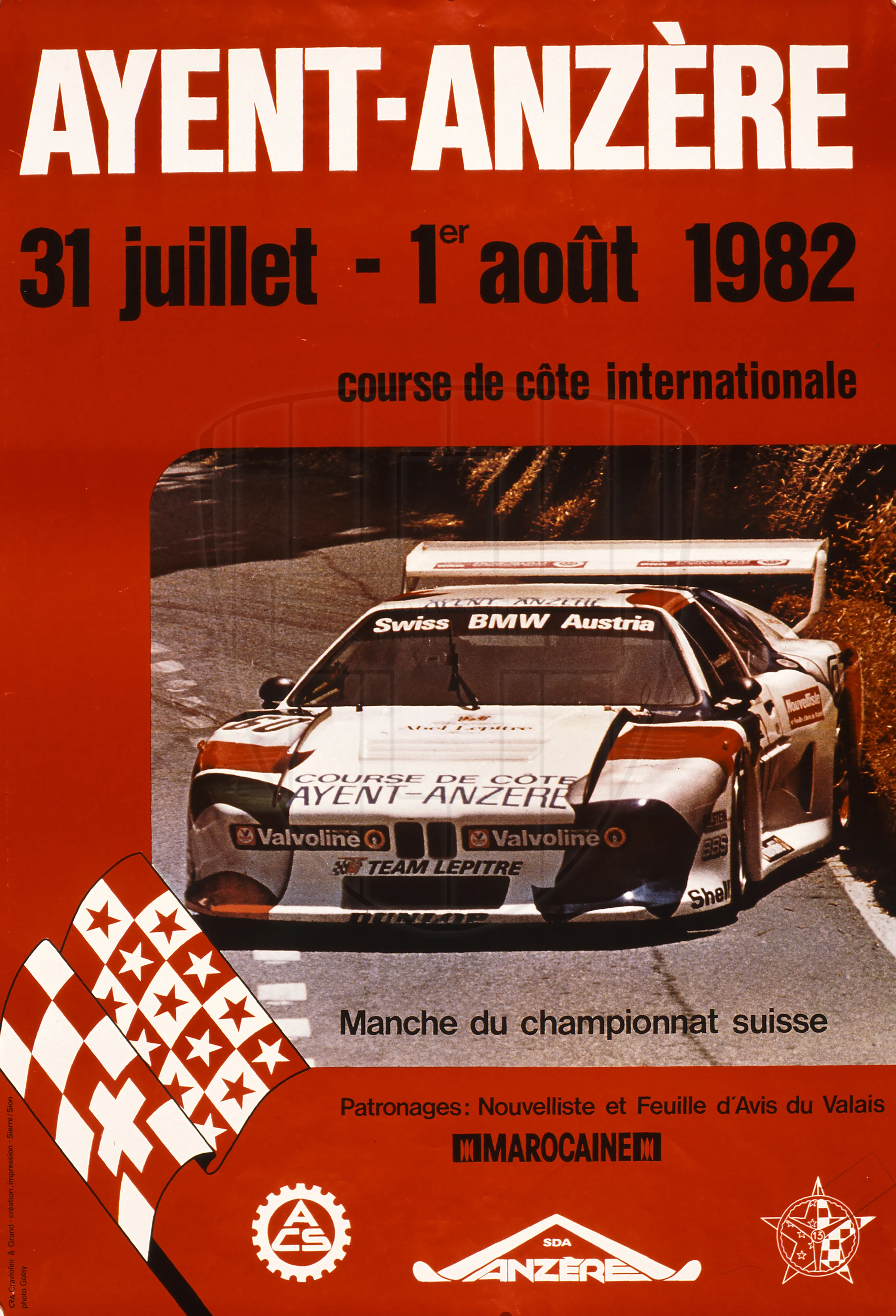 Ayent-Anzère, 30 juillet – 1er août 1982