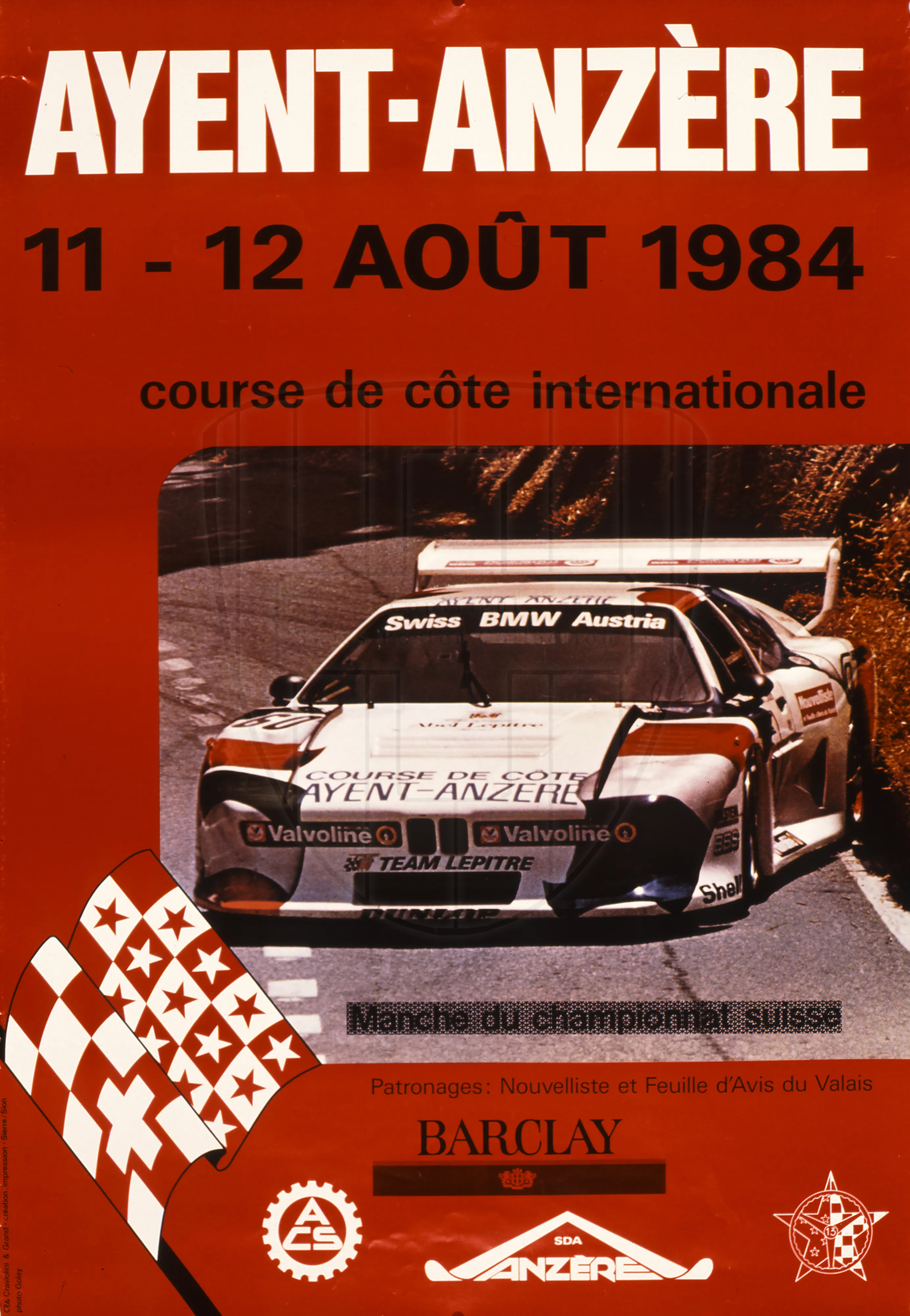 Ayent-Anzère, 11 – 12 août 1984