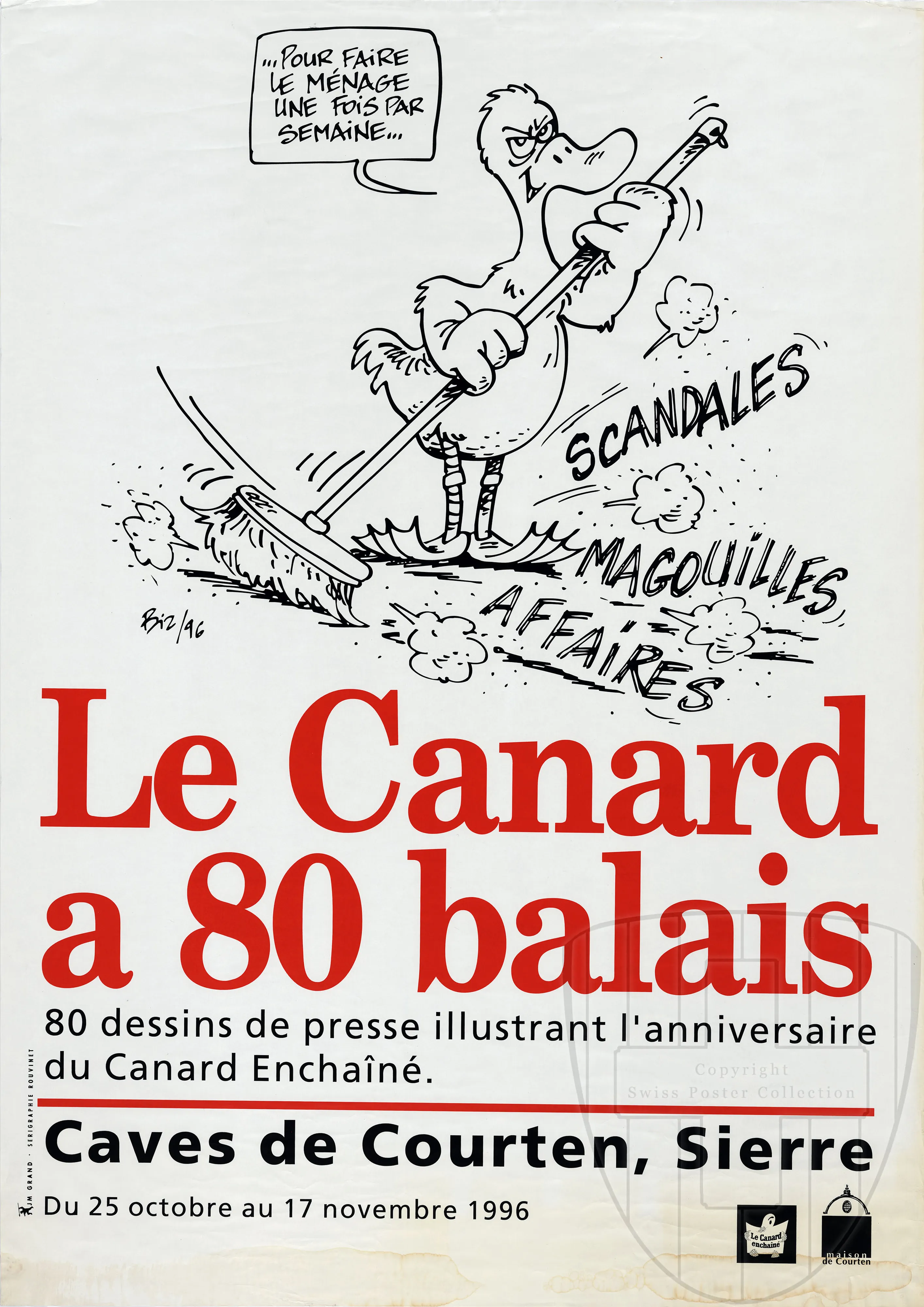Le Canard a 80 balais, 80 dessins de presse illustrant l’anniversaire du Canard Enchaîné