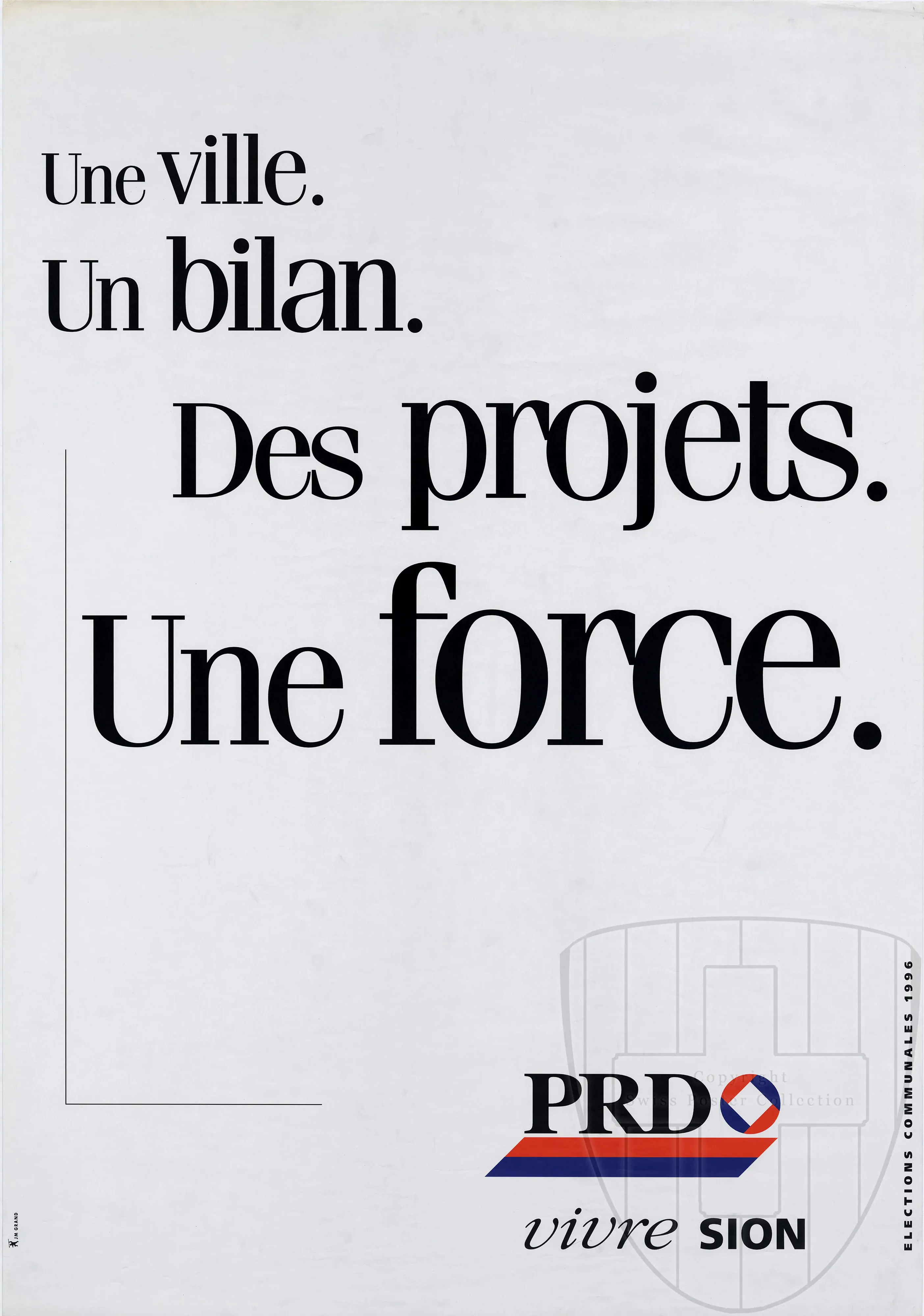 Une ville. Un bilan. Des projets. Une force, PRD