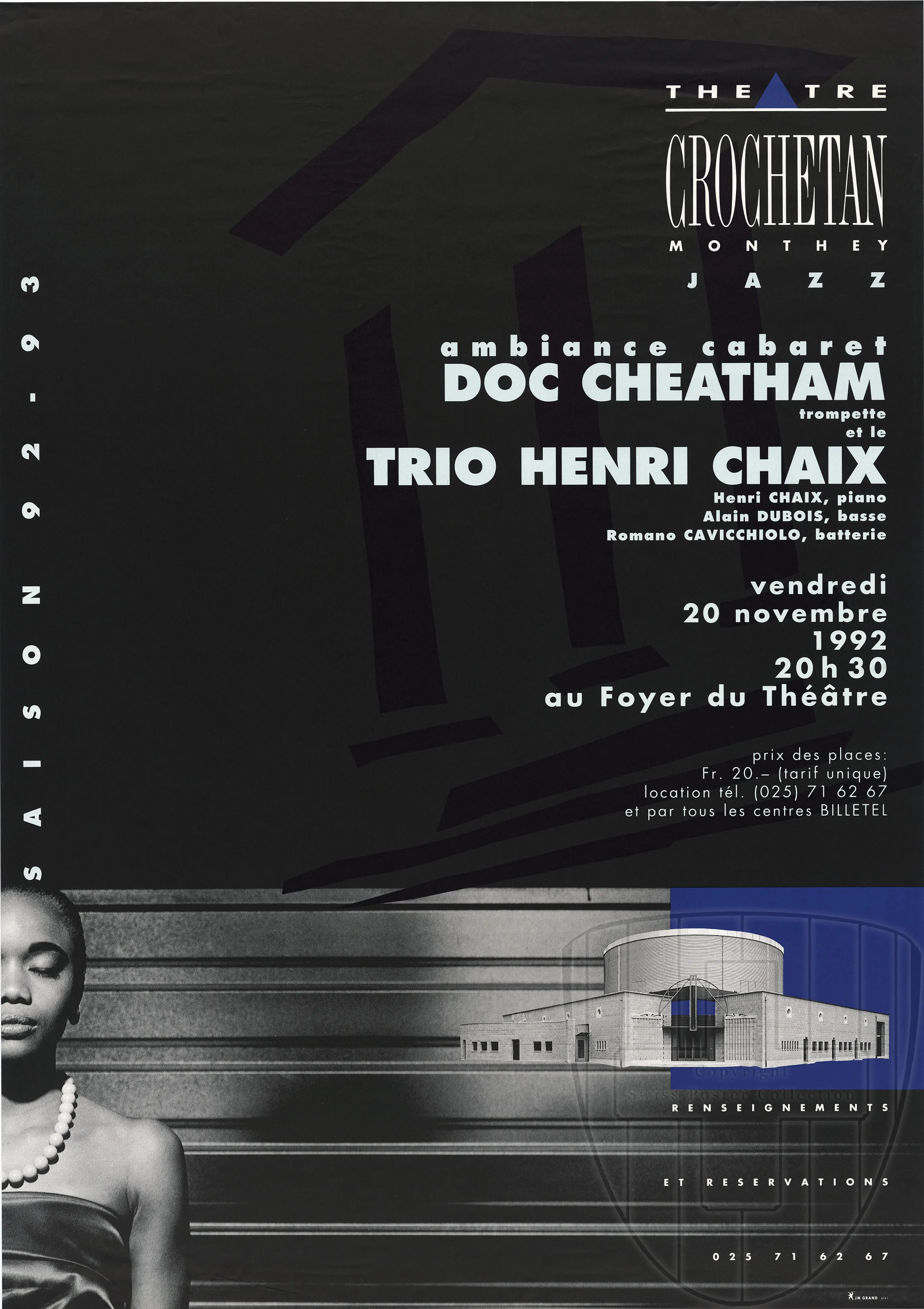 Doc Cheatham trompette et le Trio Henri Chaix, Théâtre Crochetan