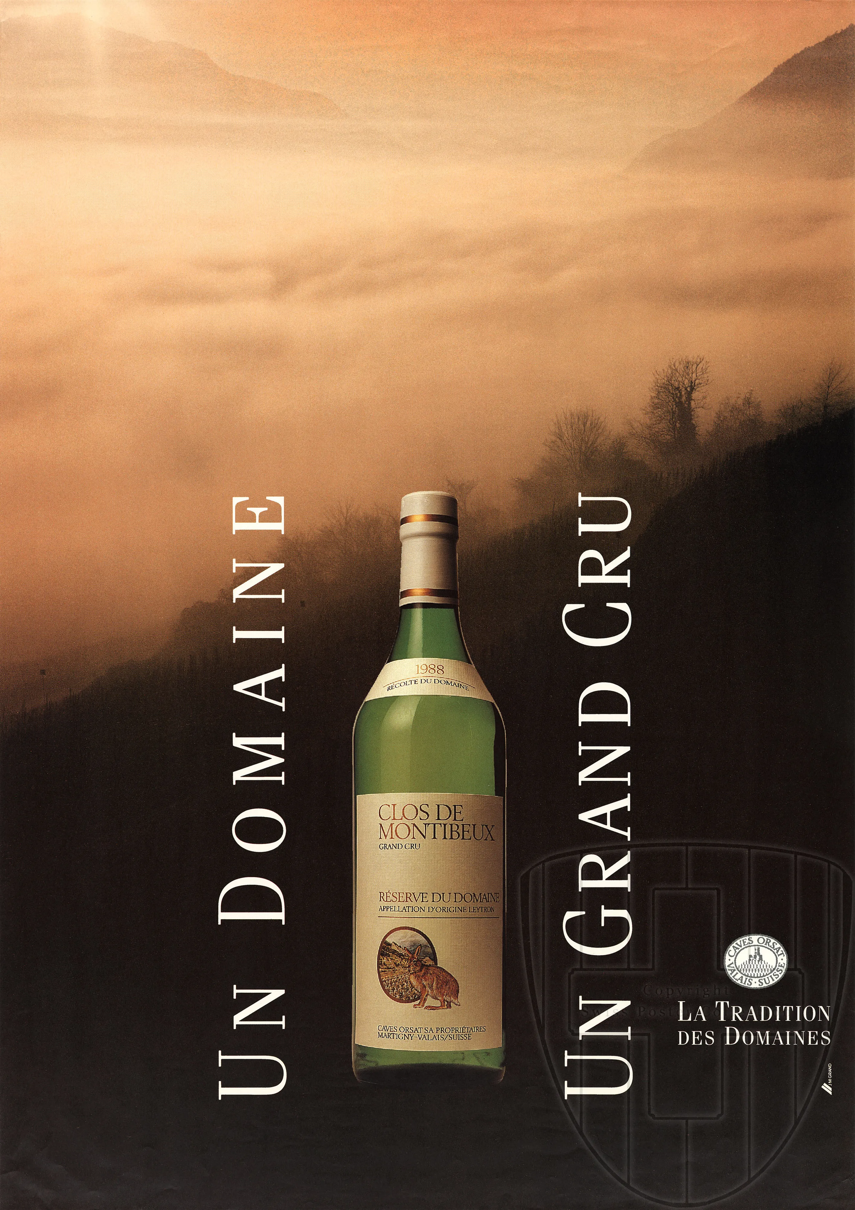 Un domaine un grand cru, Caves Orsat Valais Suisse la tradition des domaines